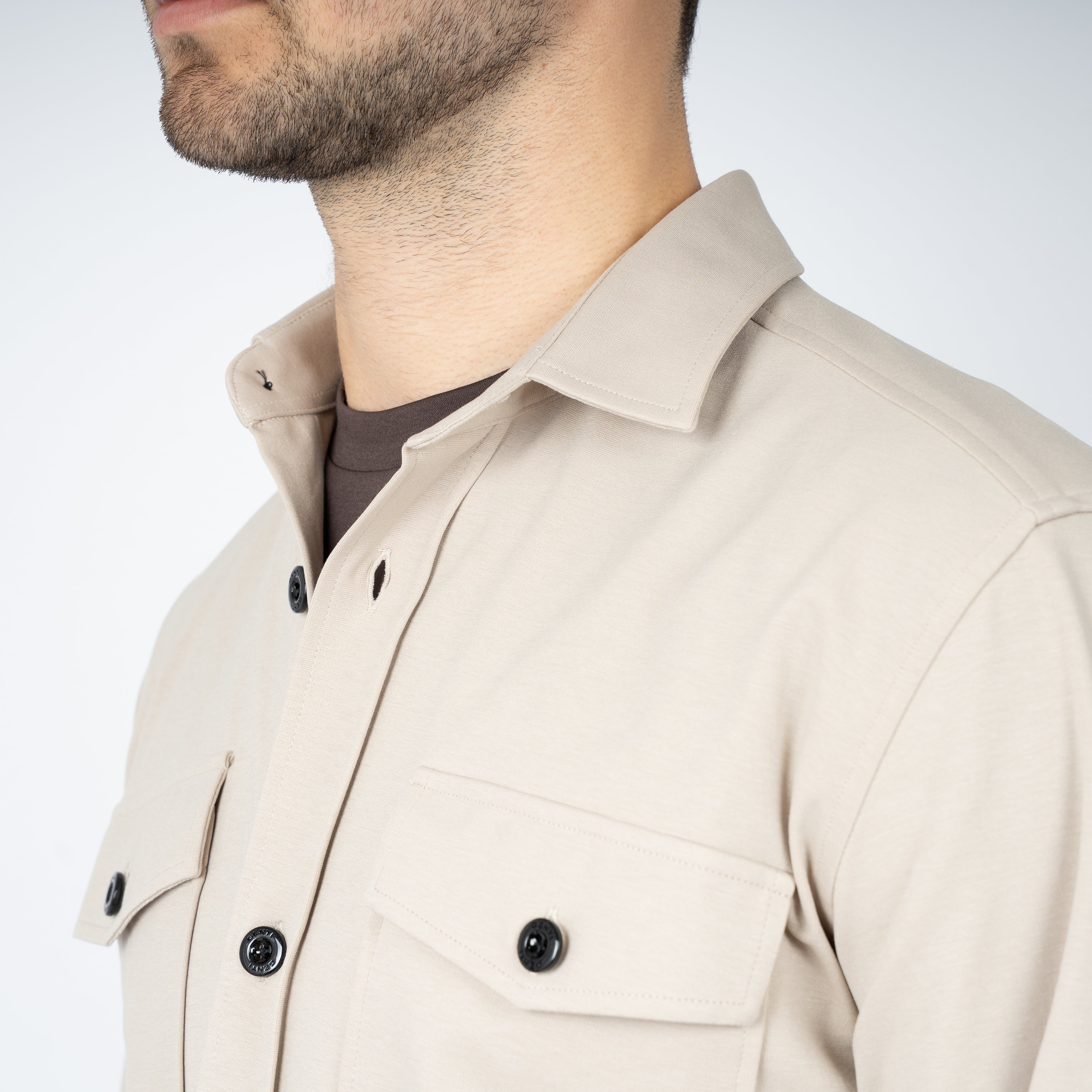 Genti Overshirt Beige | Dynamic