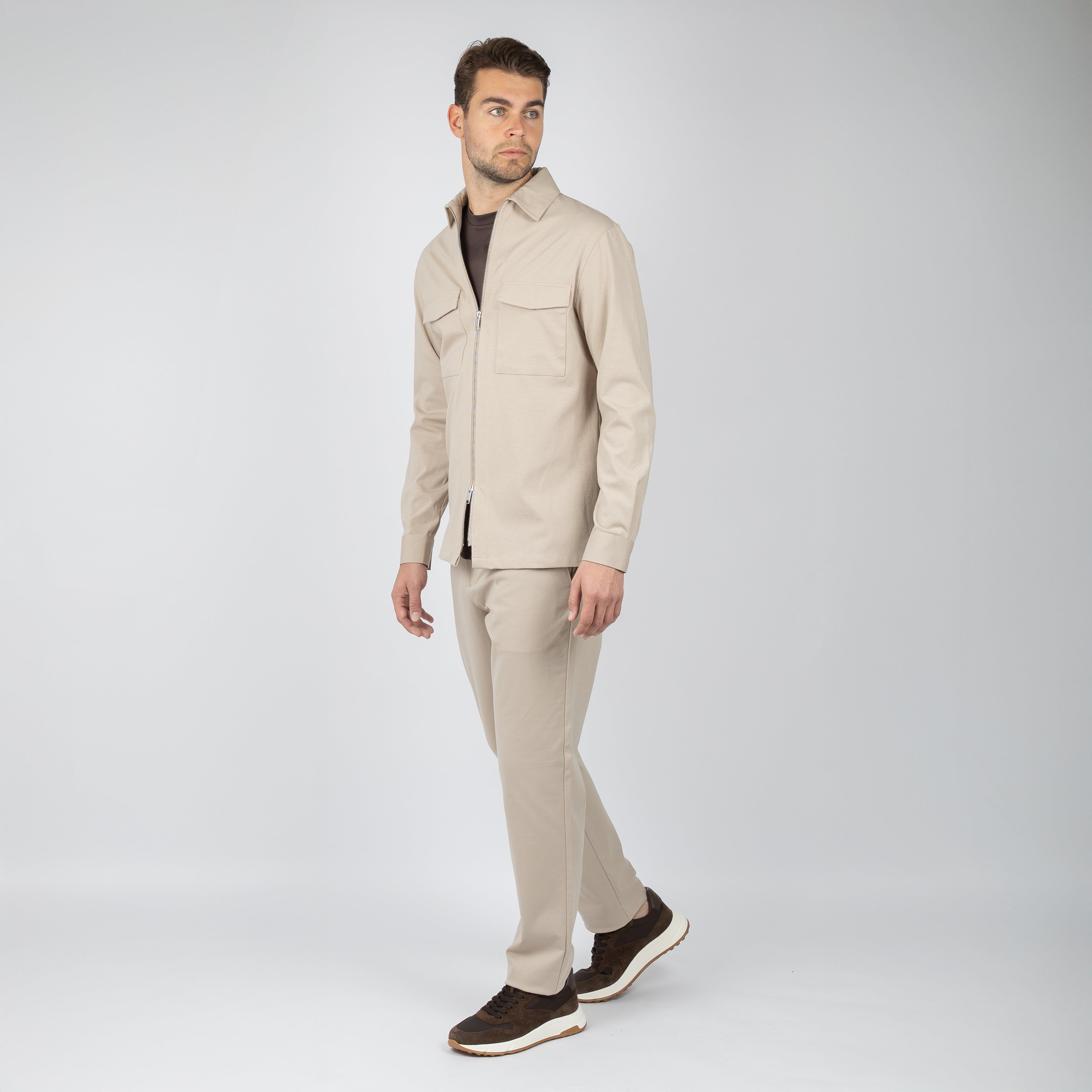 Genti Overshirt Beige | Dynamic