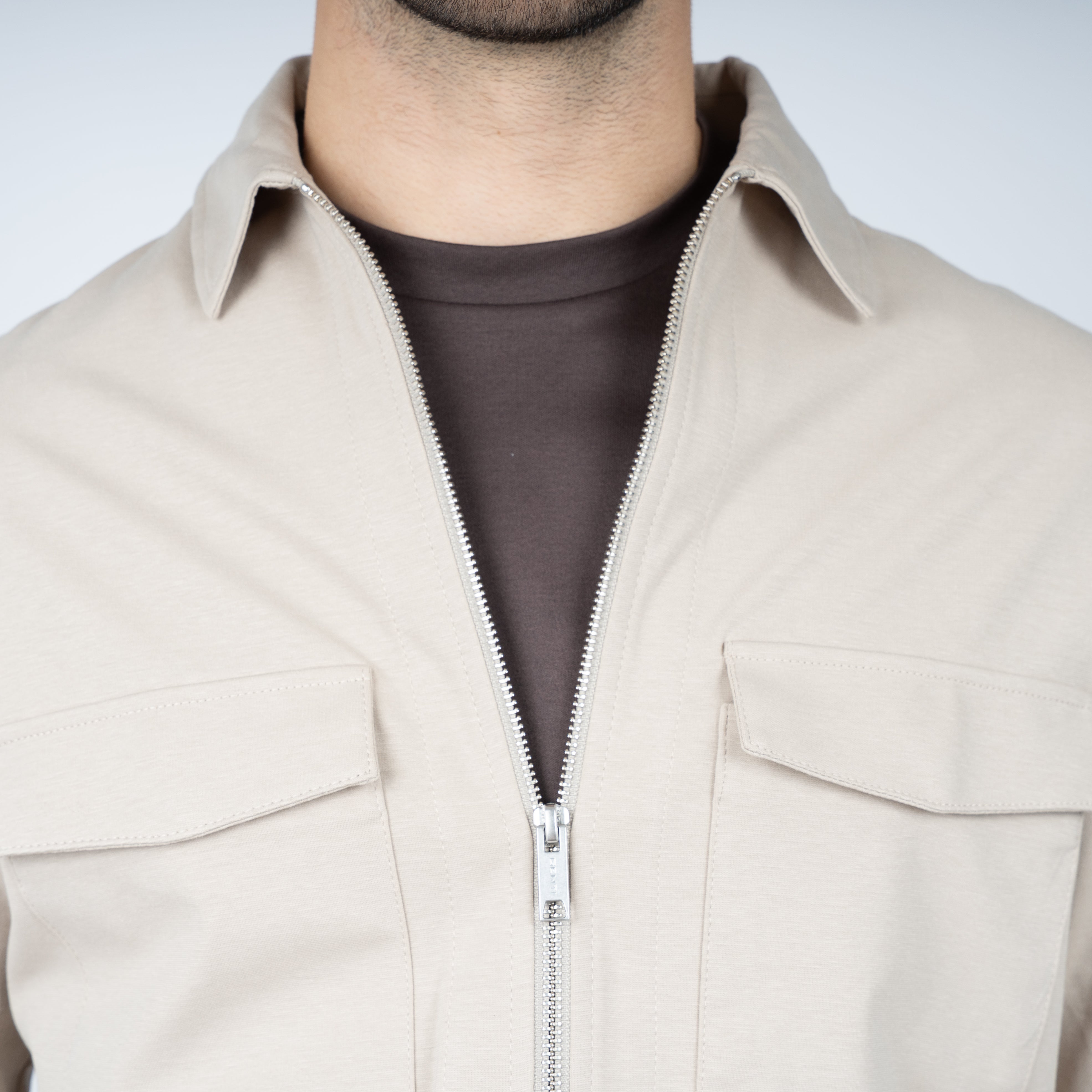 Genti Overshirt Beige | Dynamic