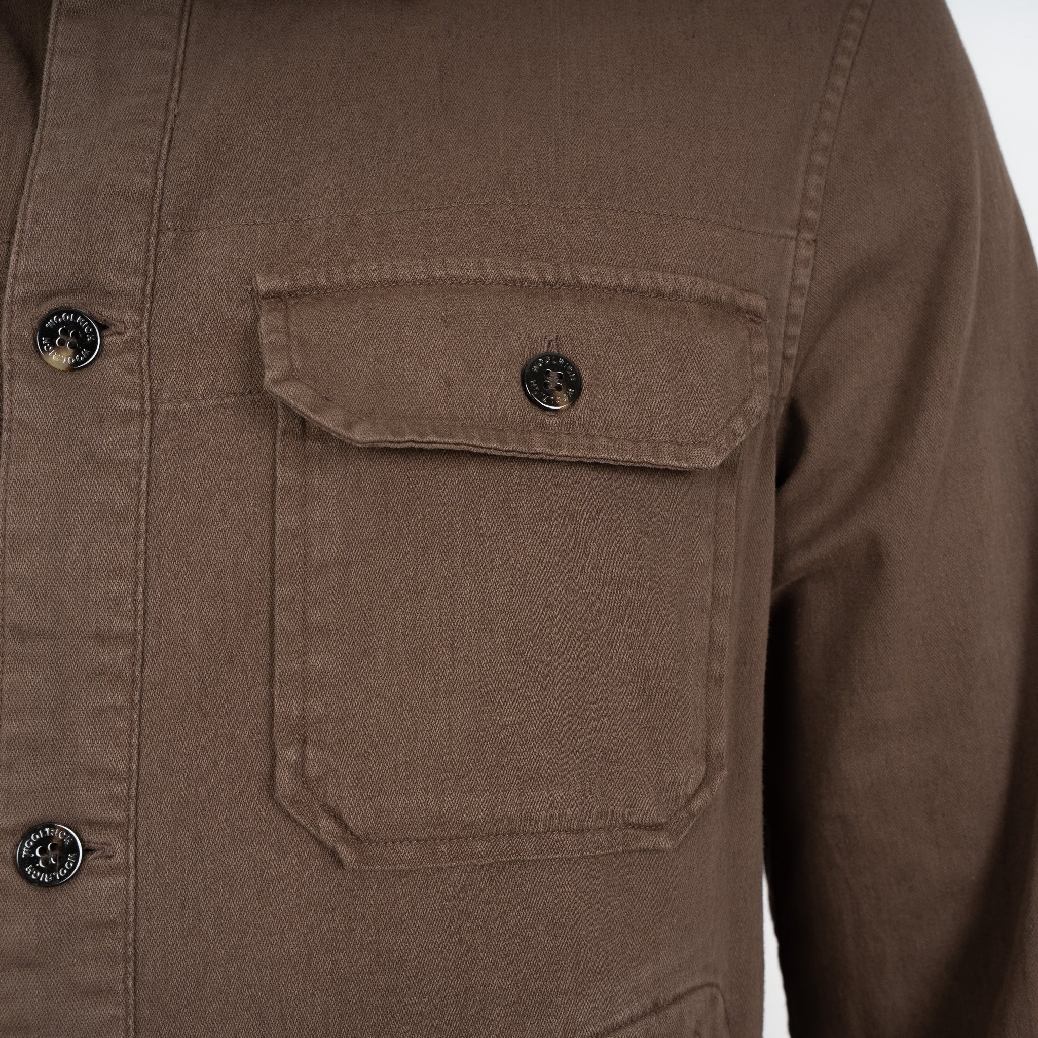 Woolrich Overshirt Bruin  | Linnen Safari
