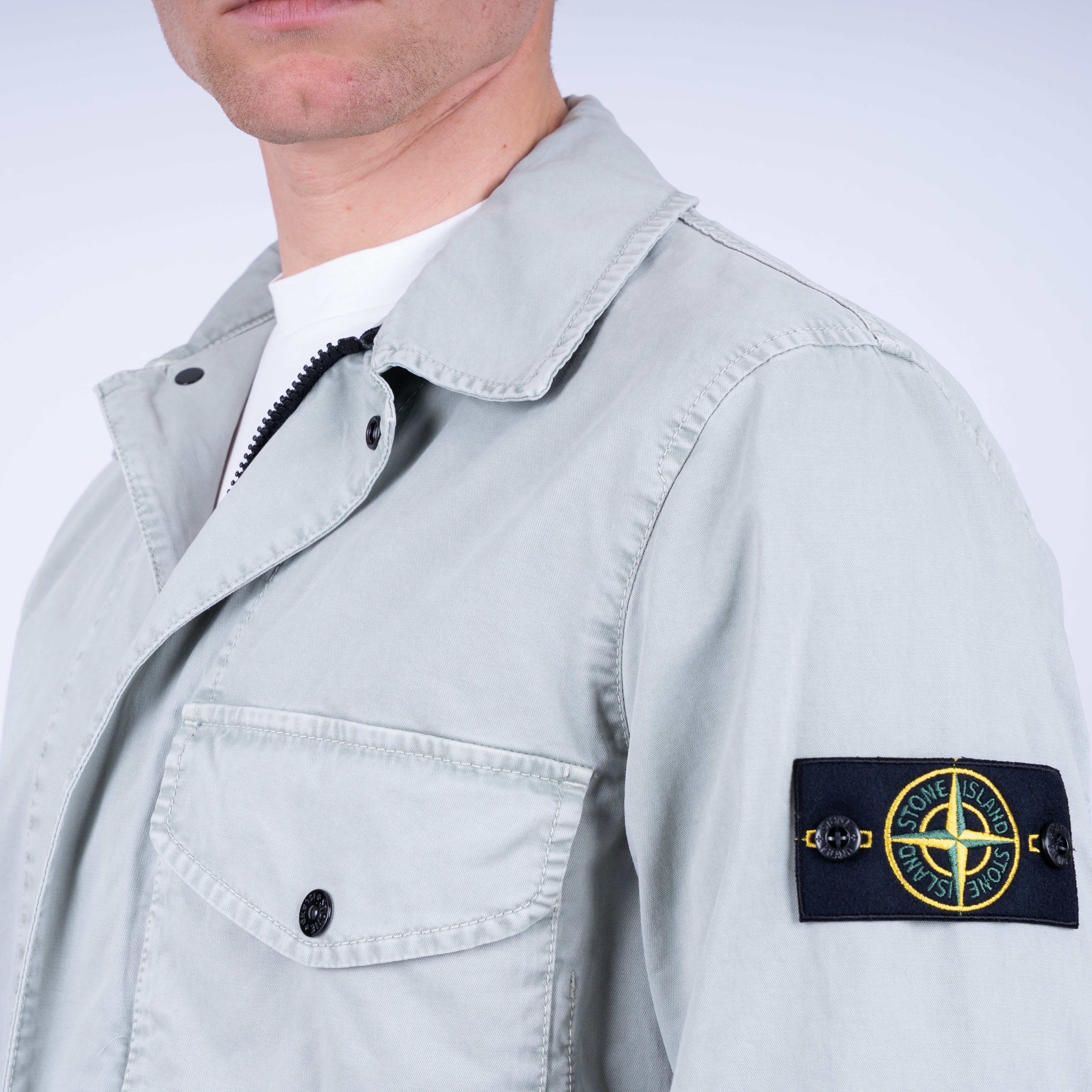 Stone Island Overshirt Mintgroen | 'OLD' Effect