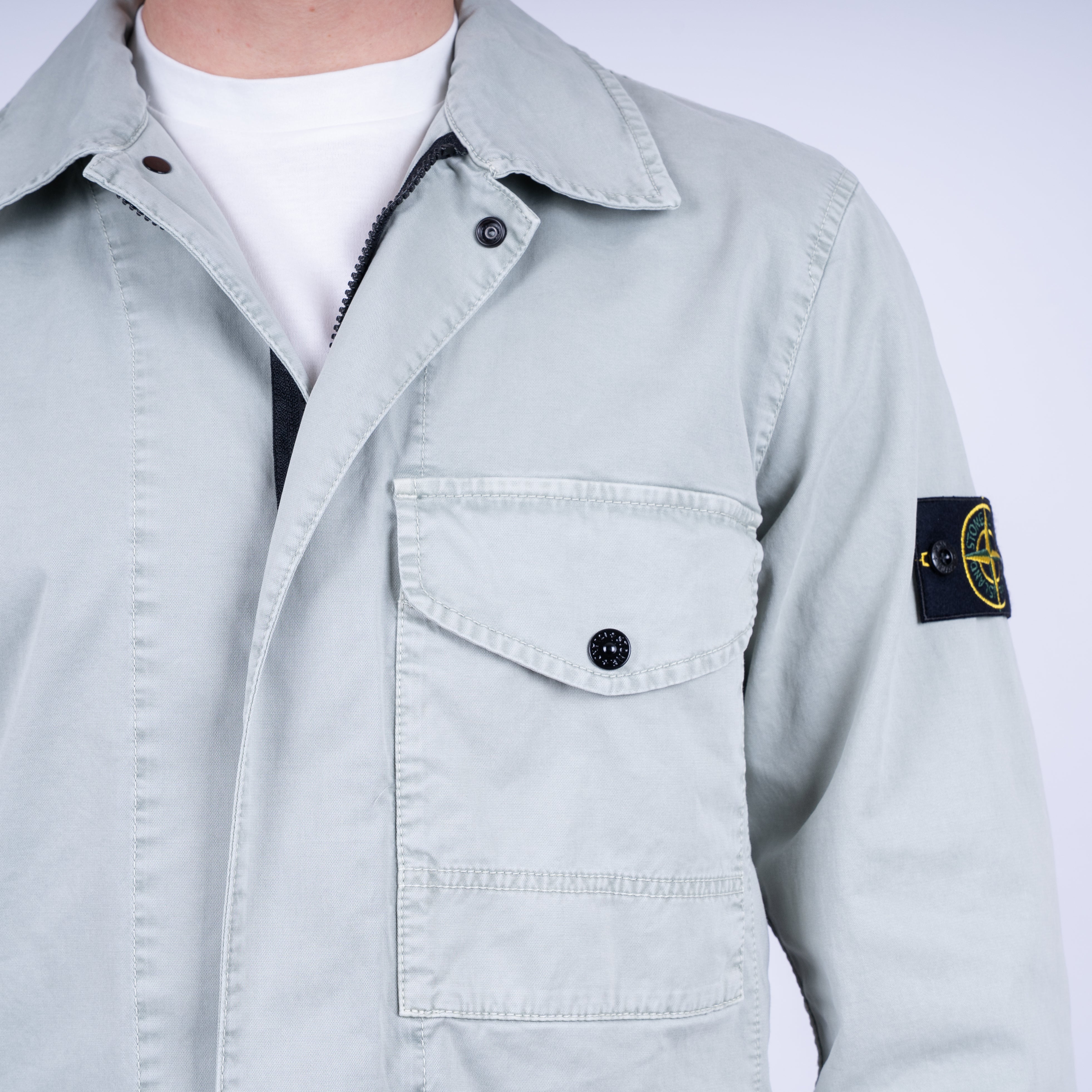 Stone Island - Overshirt Mintgroen | 'OLD' Effect