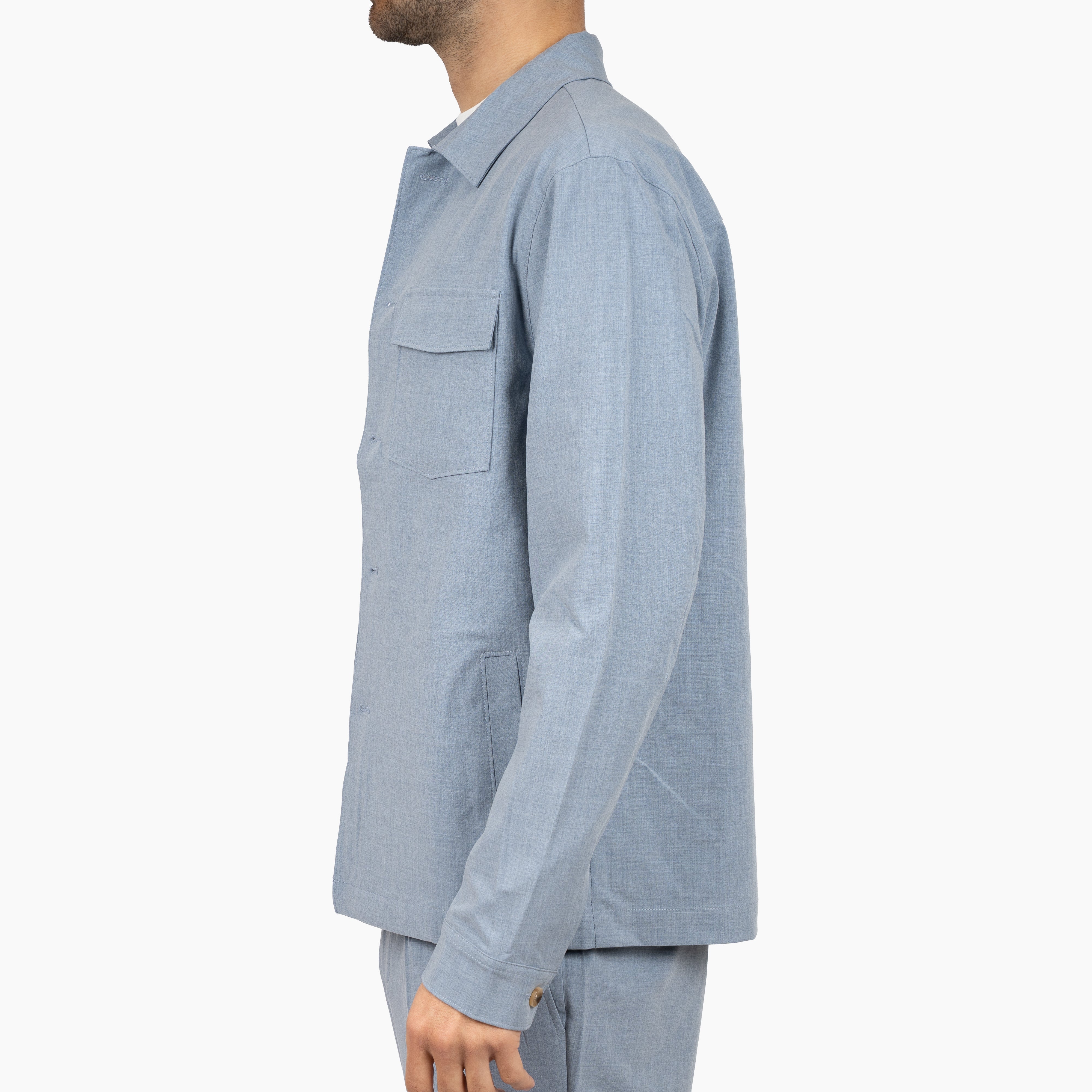 SEVEN DIALS Overshirt Lichtblauw | Ronan
