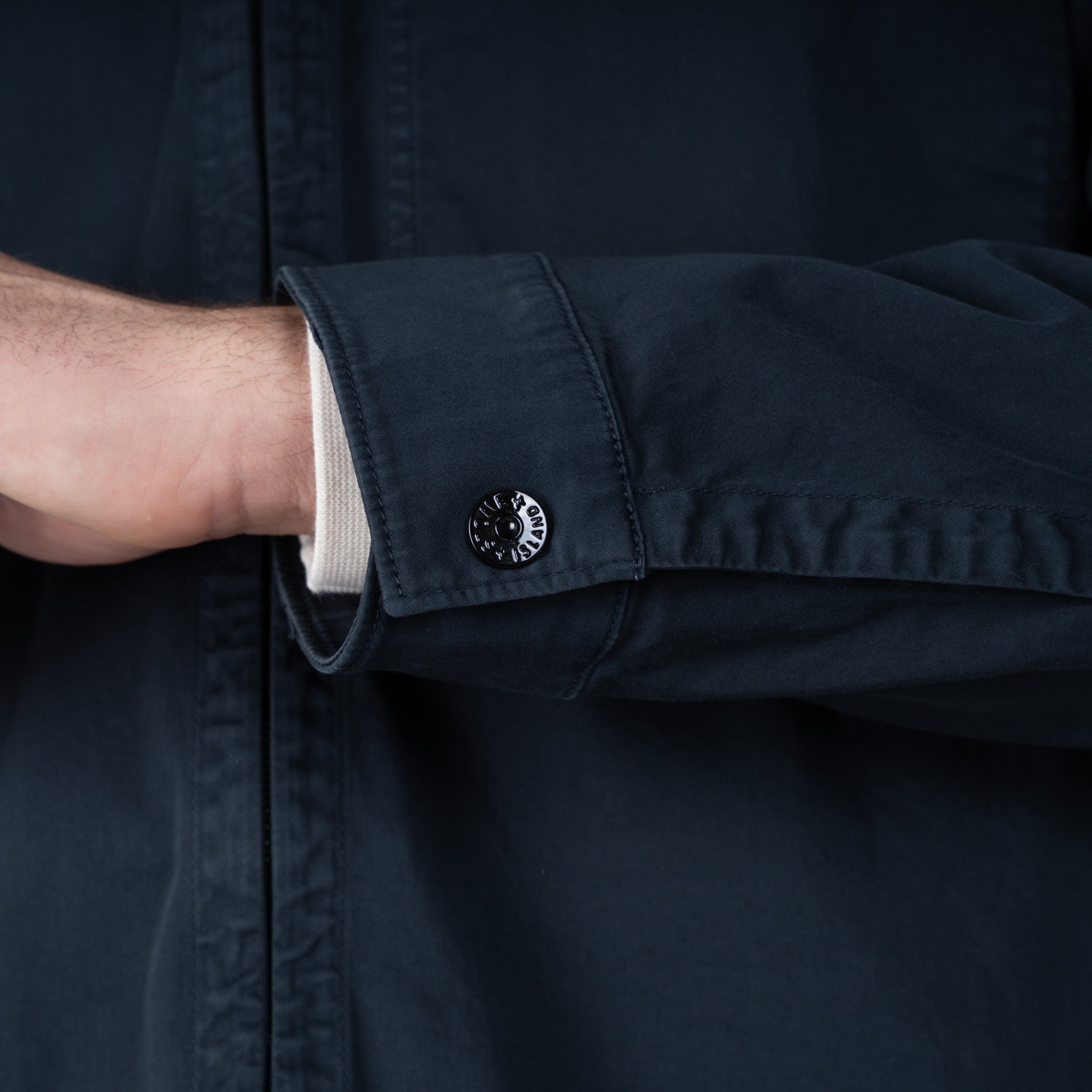 Stone Island Overshirt Blauw | Cotton Satin