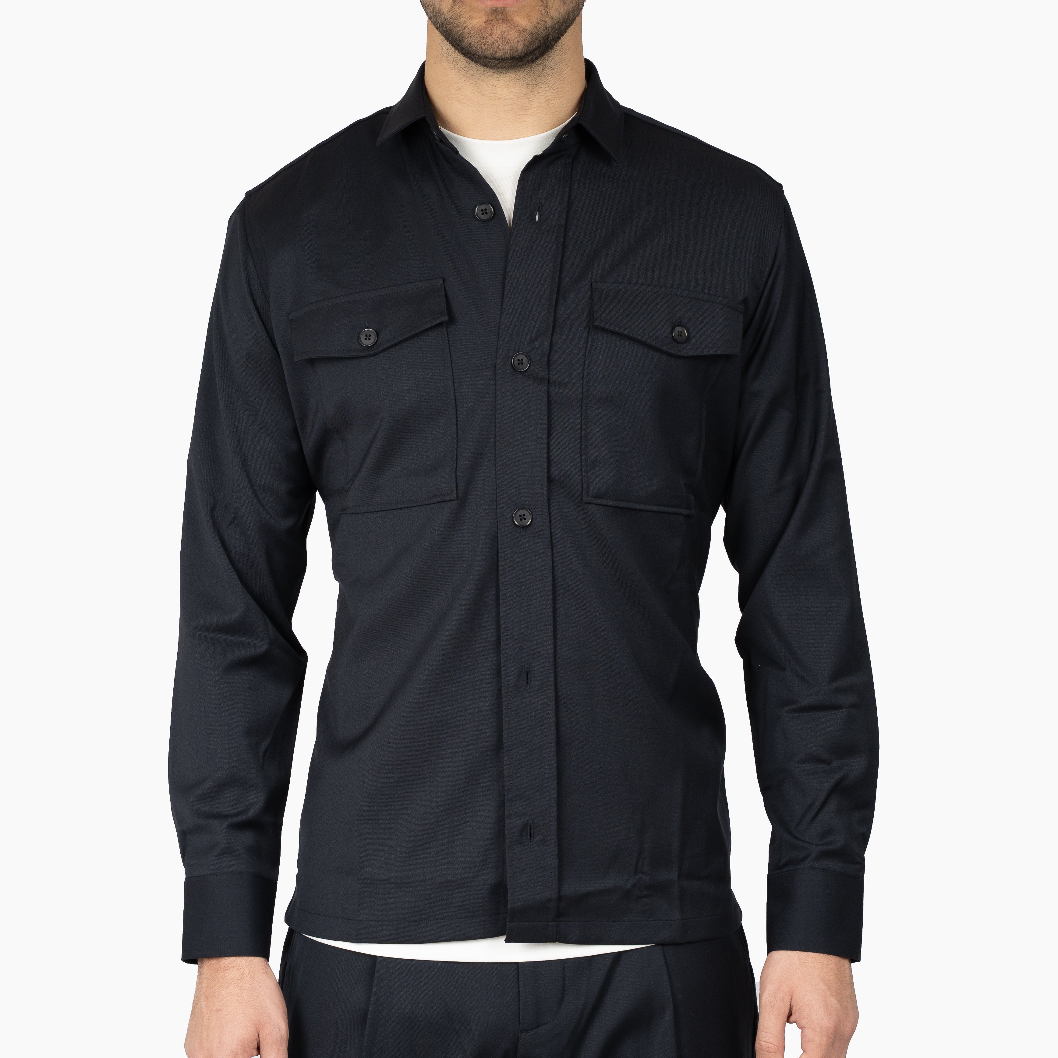 Genti Overshirt Blauw | Marzotto B-Dynamic