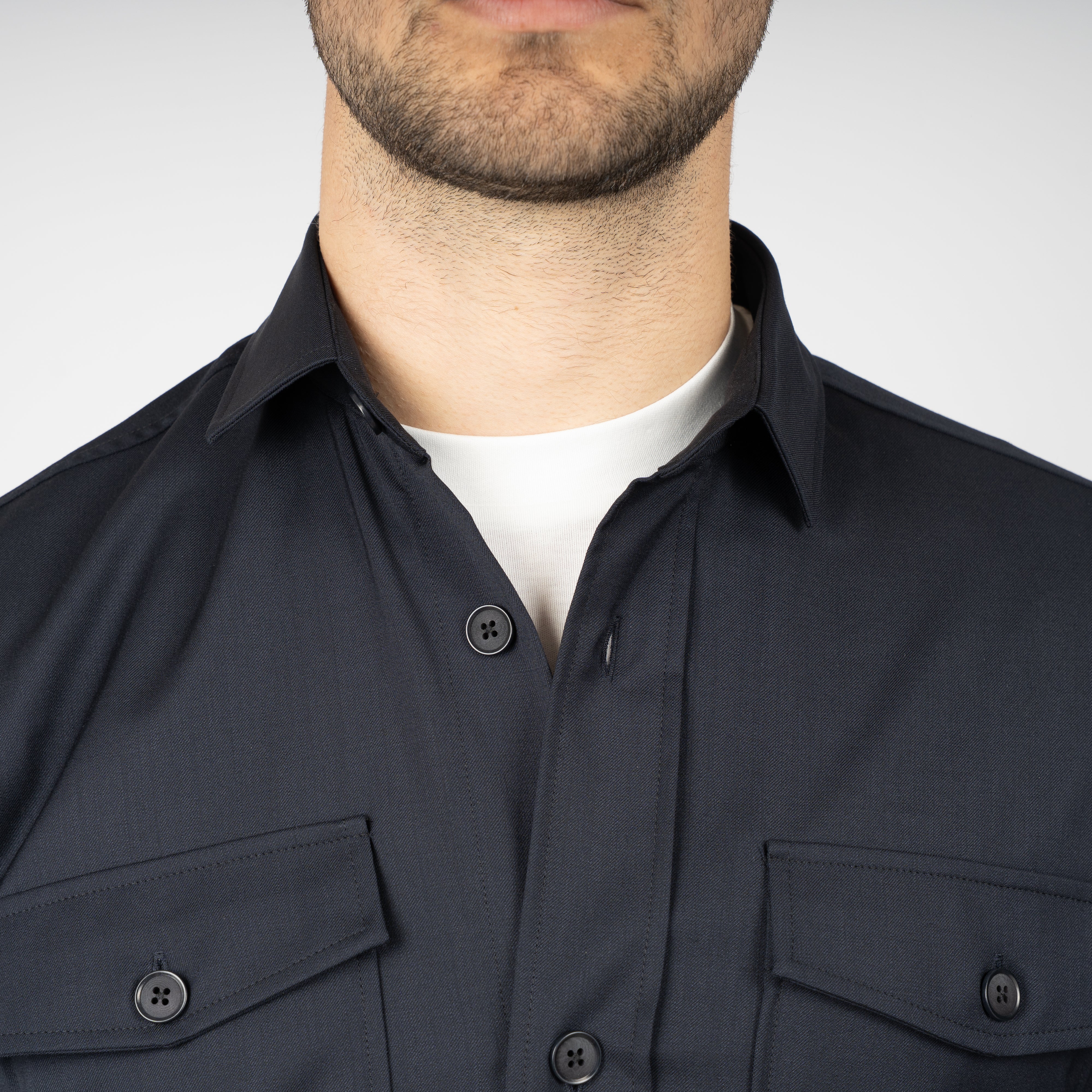 Genti Overshirt Blauw | Marzotto B-Dynamic