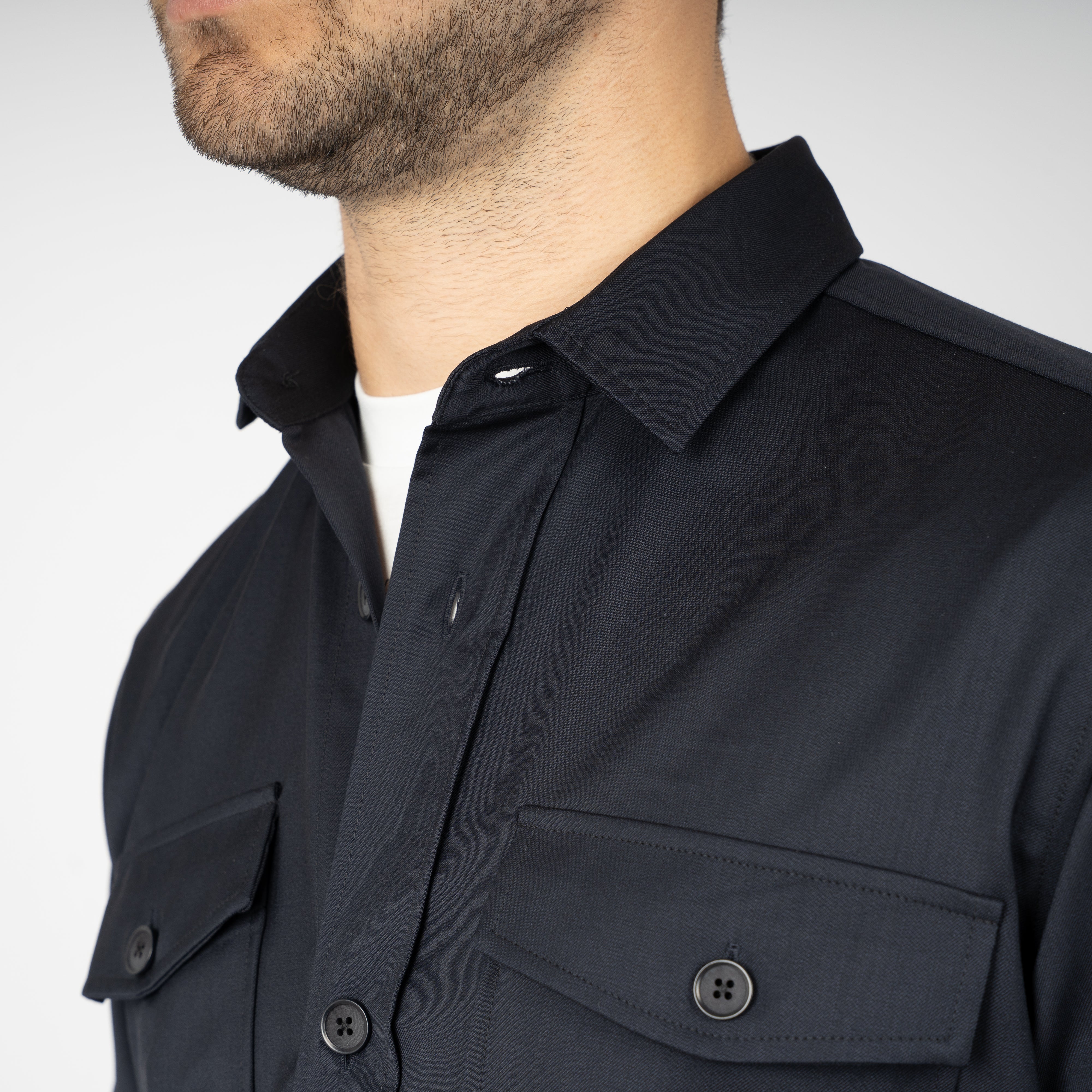 Genti Overshirt Blauw | Marzotto B-Dynamic