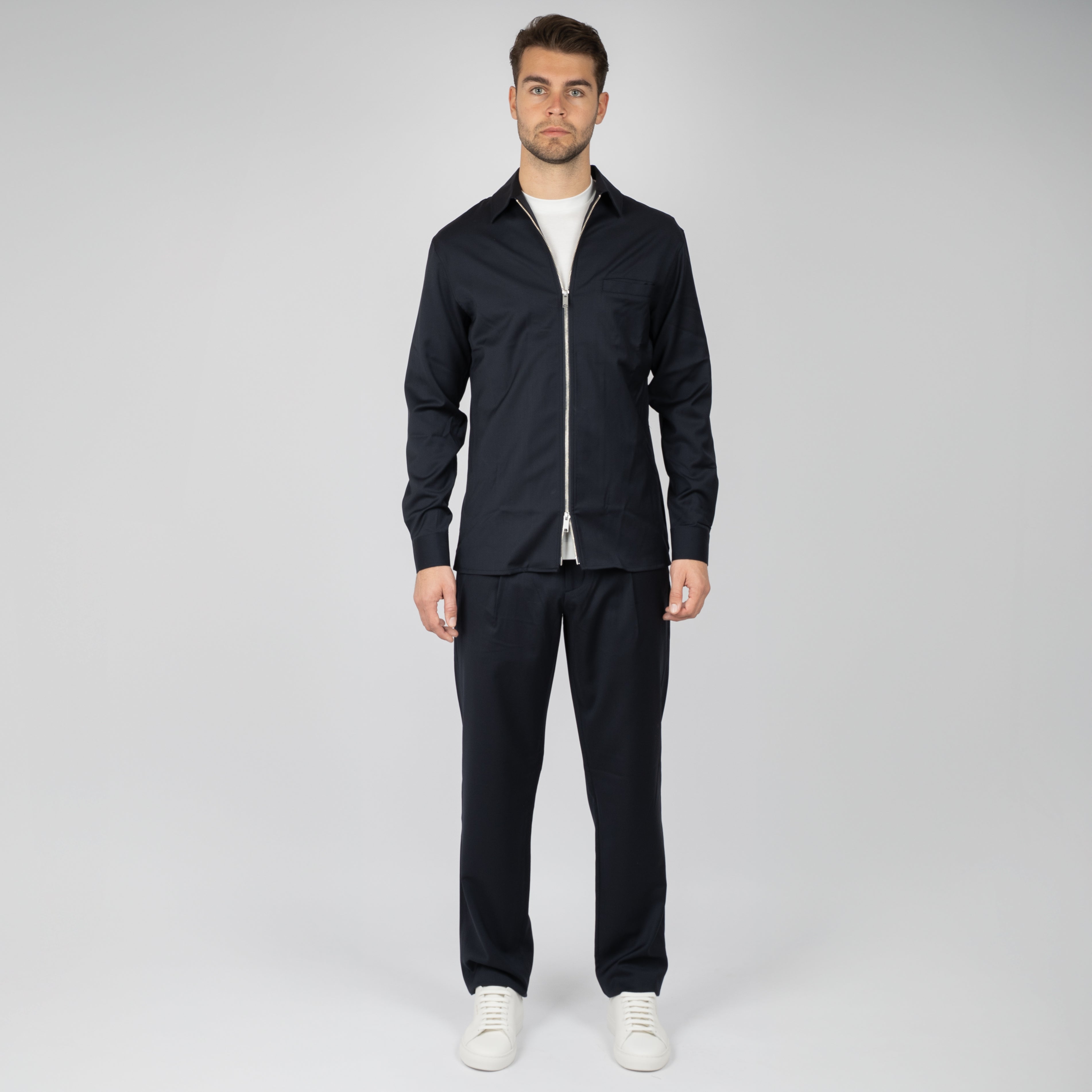 Genti Overshirt Blauw | Marzotto B-Dynamic