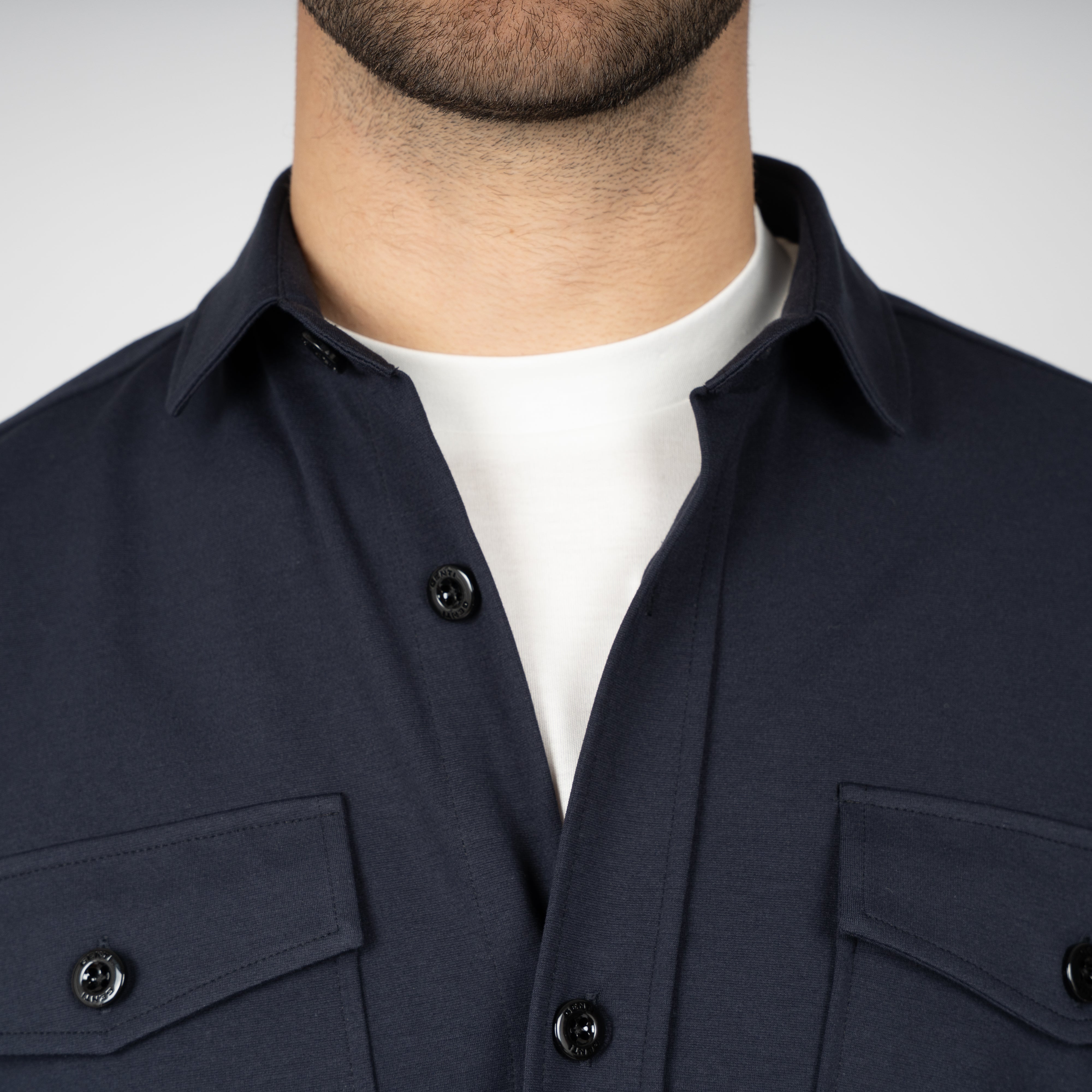 Genti Overshirt Donkerblauw | Dynamic