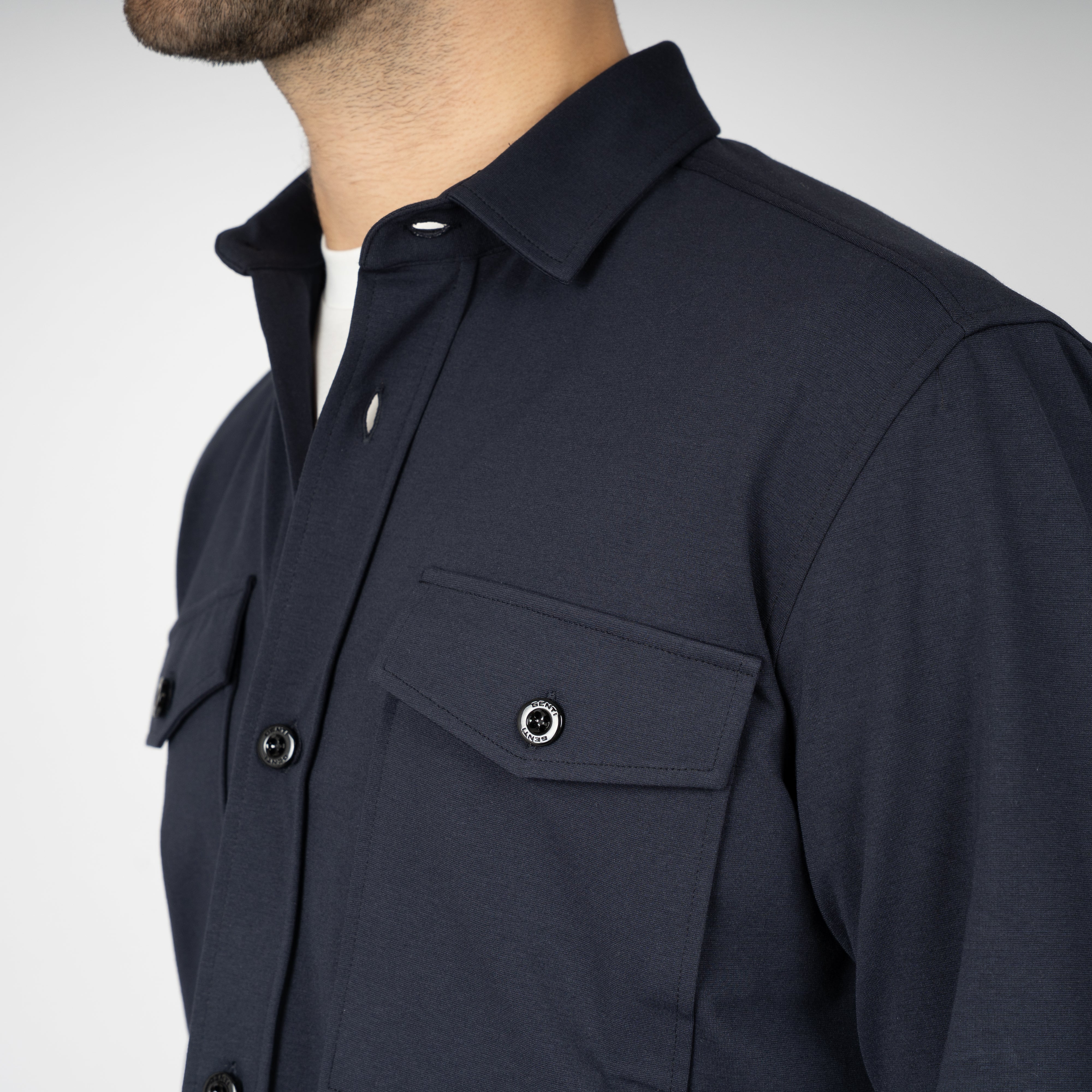 Genti Overshirt Donkerblauw | Dynamic