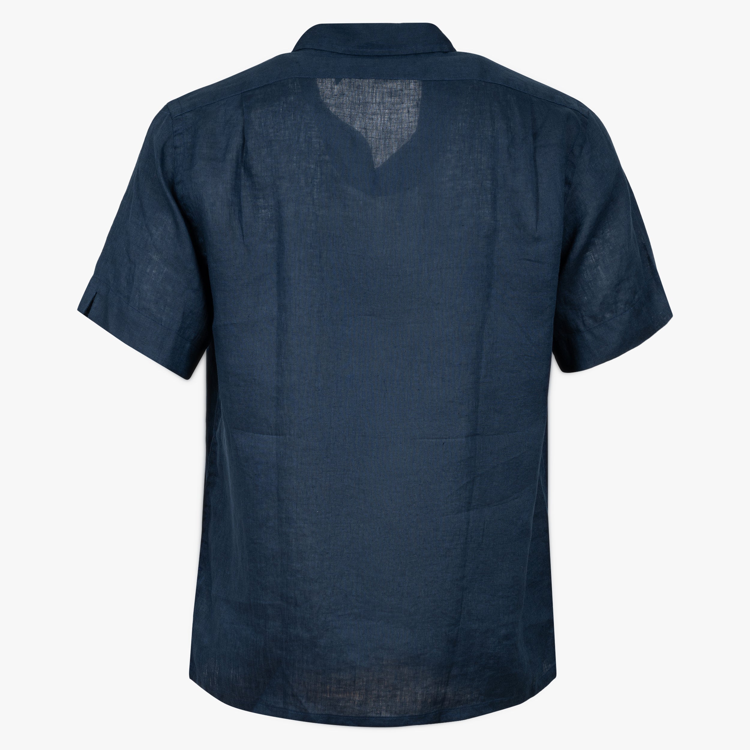 Ralph Lauren Overhemd Linnen Korte Mouw Blauw | Classic Fit