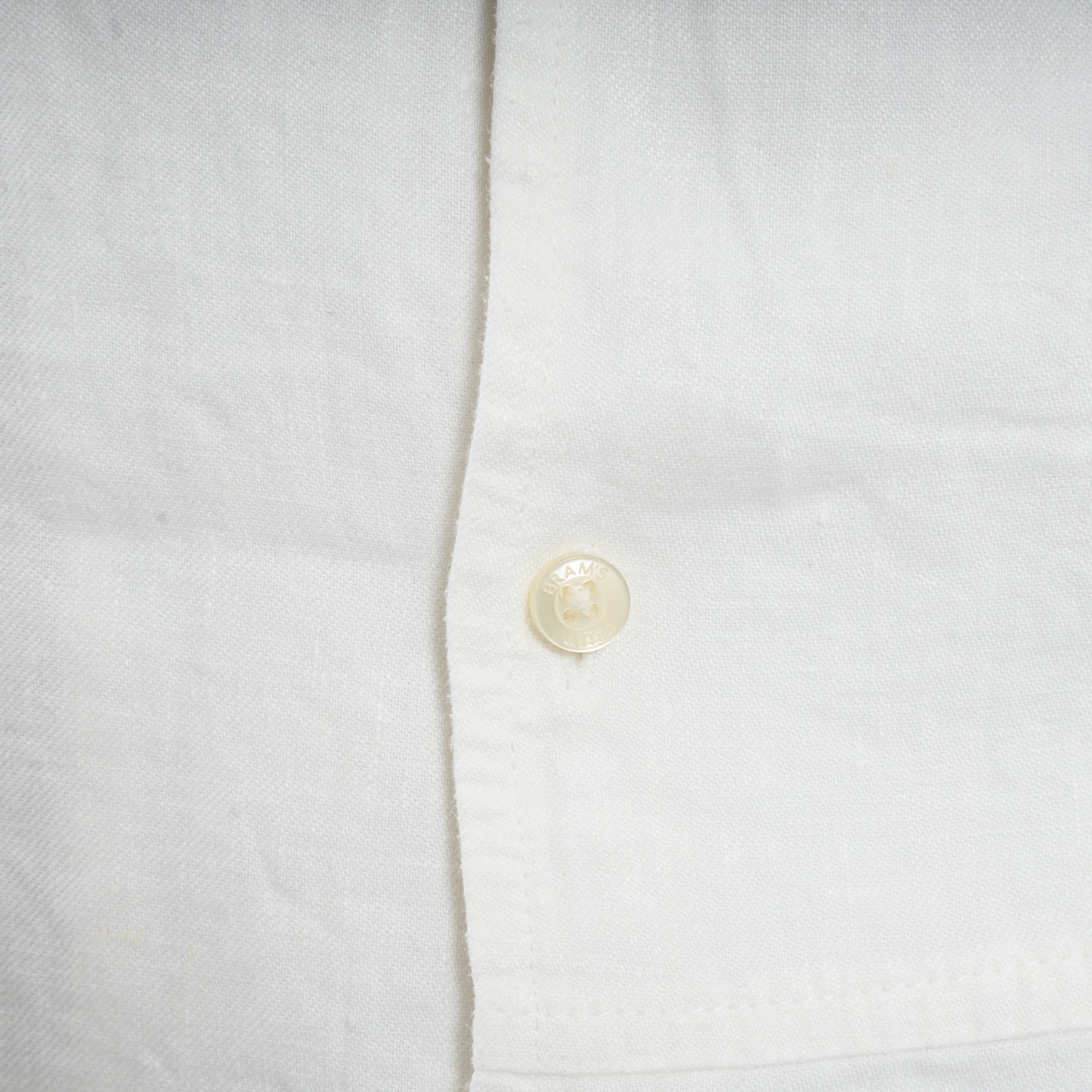 Bram's Fruit Linnen Korte Mouwen Overhemd Wit | LINEN REPAIR SHIRT