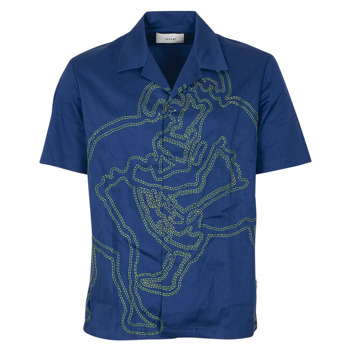 ARTE  Antwerp Shirt blauw met groen | Scottle Fighter