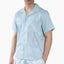 Olaf Korte Mouwen Overhemd Lichtblauw | STRIPE SUN AOP CAMP SHIRT