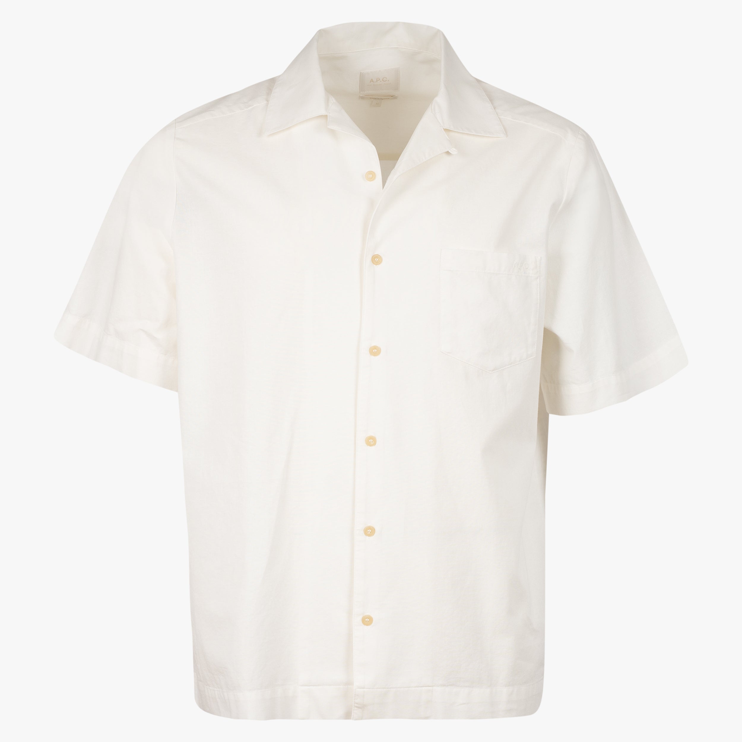 A.P.C. Overhemd Korte Mouw Wit | Jude