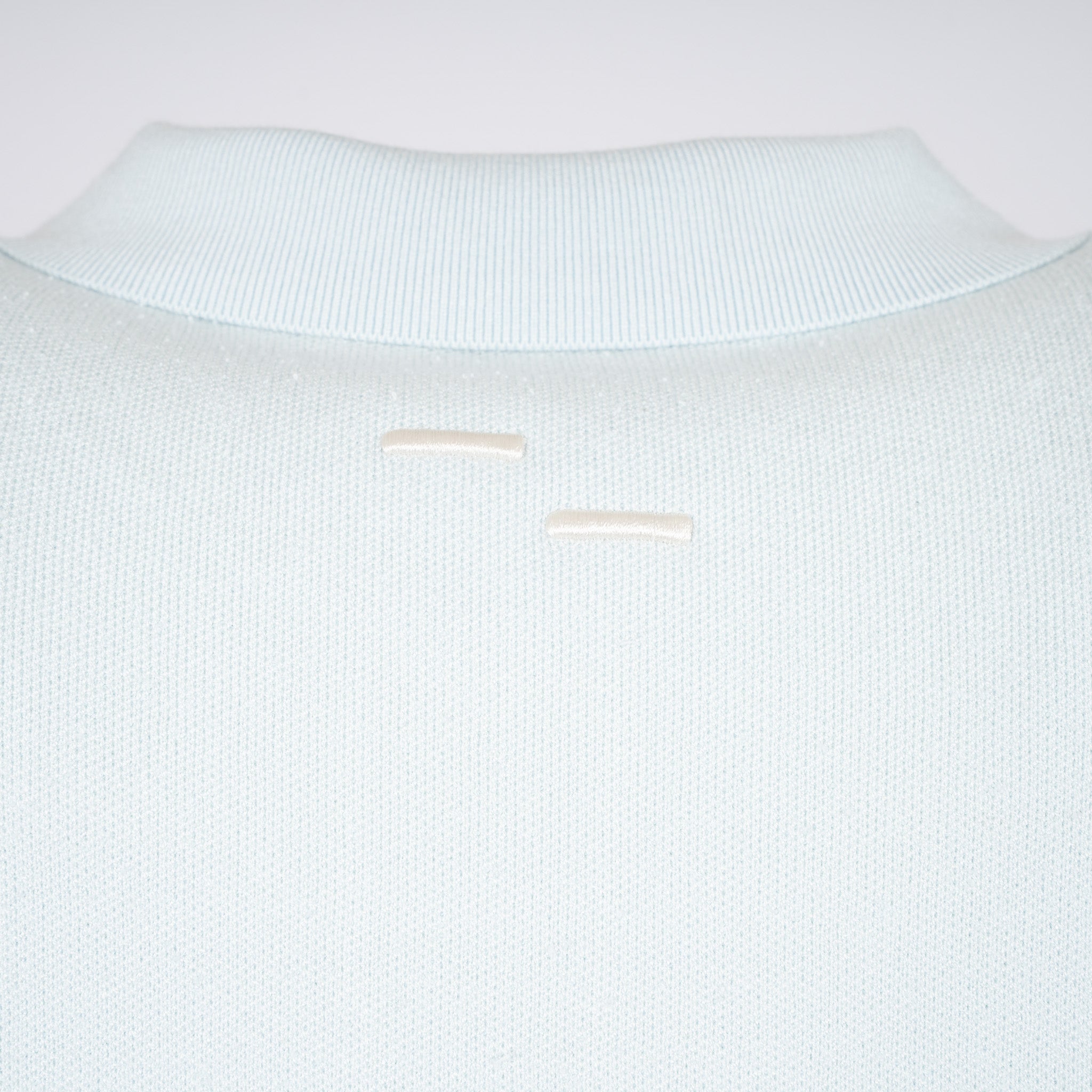 Filling Pieces Doorknoop Polo Lichtblauw | Knit Resort Shirt