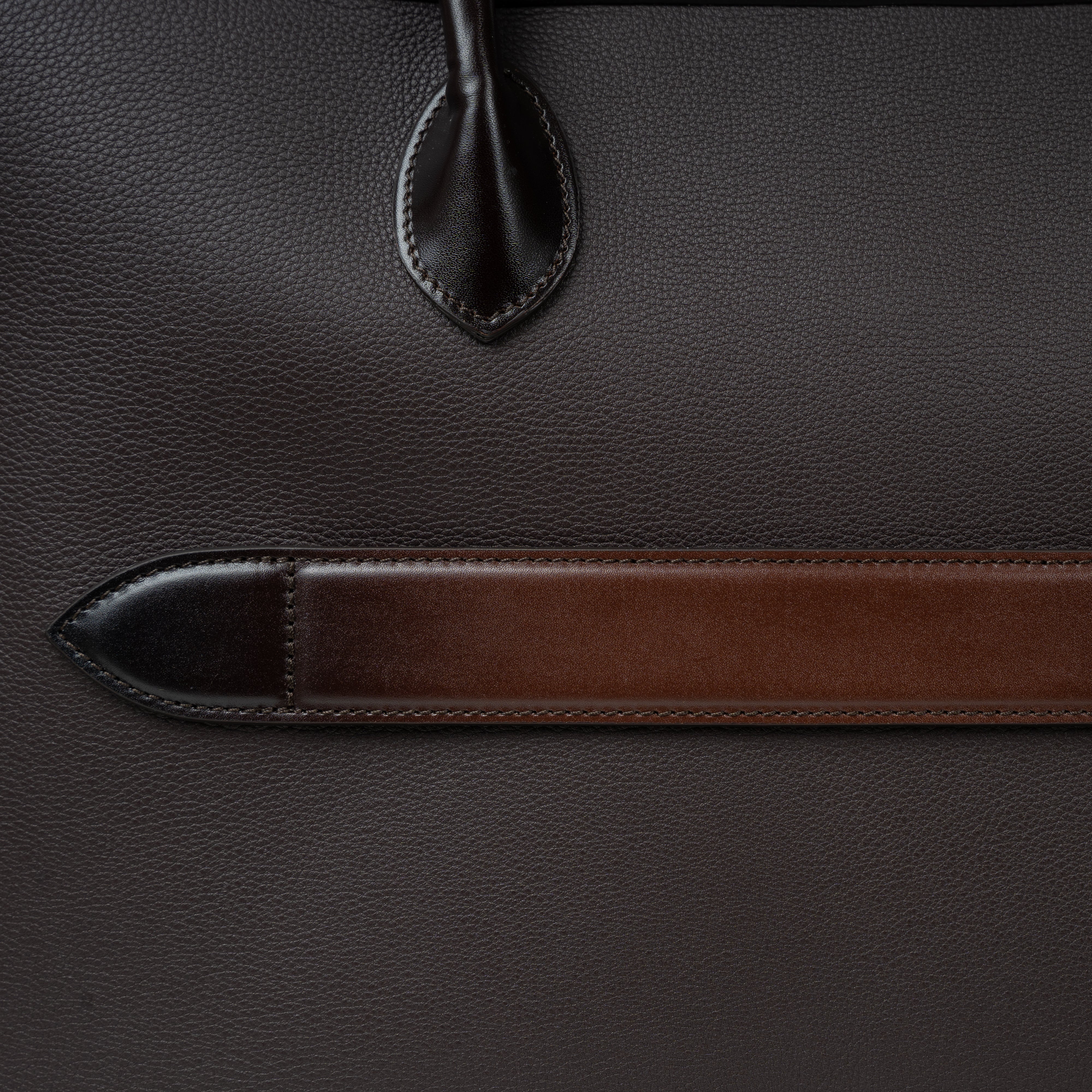 Santoni Laptop Tas Bruin | Velatura Finish