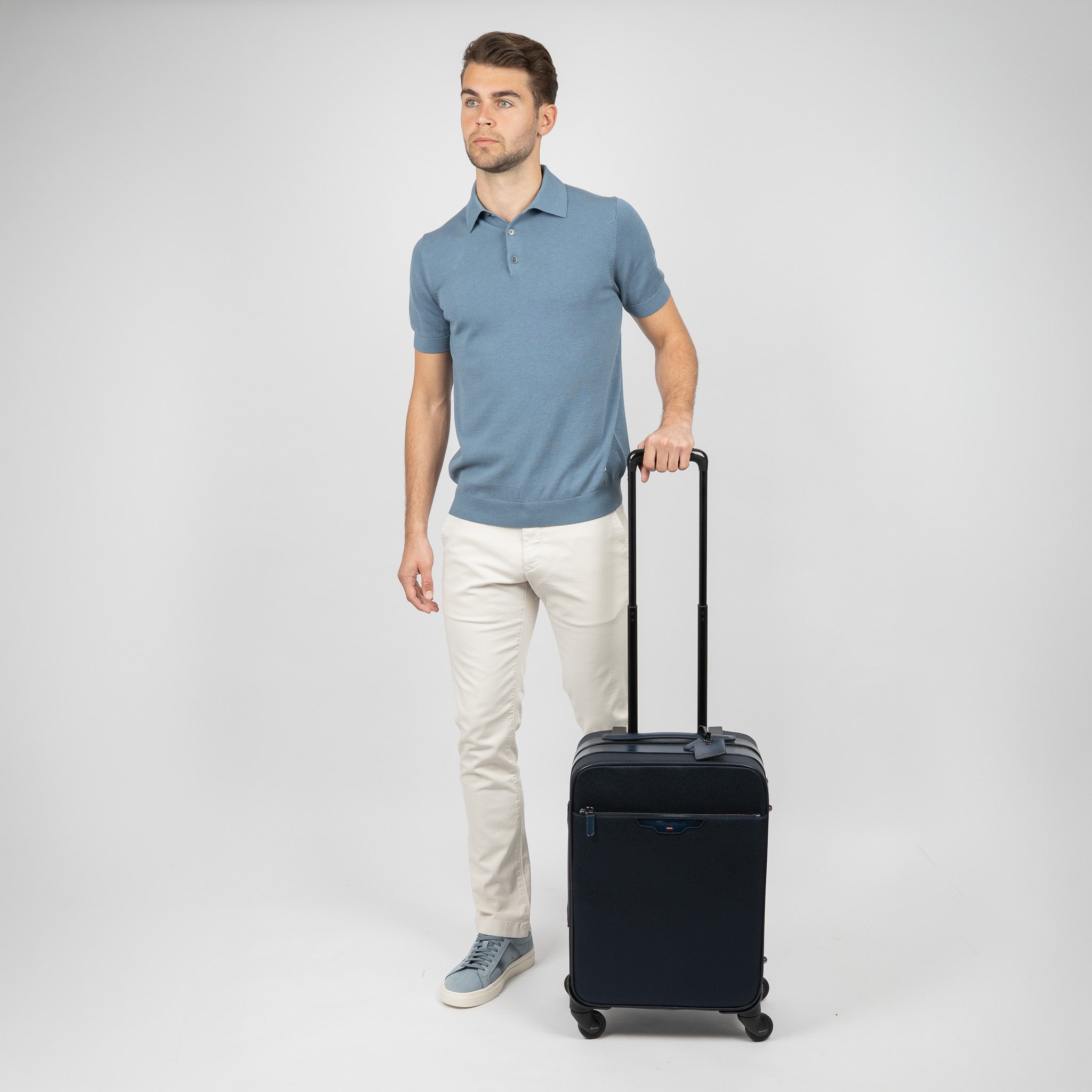 Santoni Rolkoffer Blauw | Travel