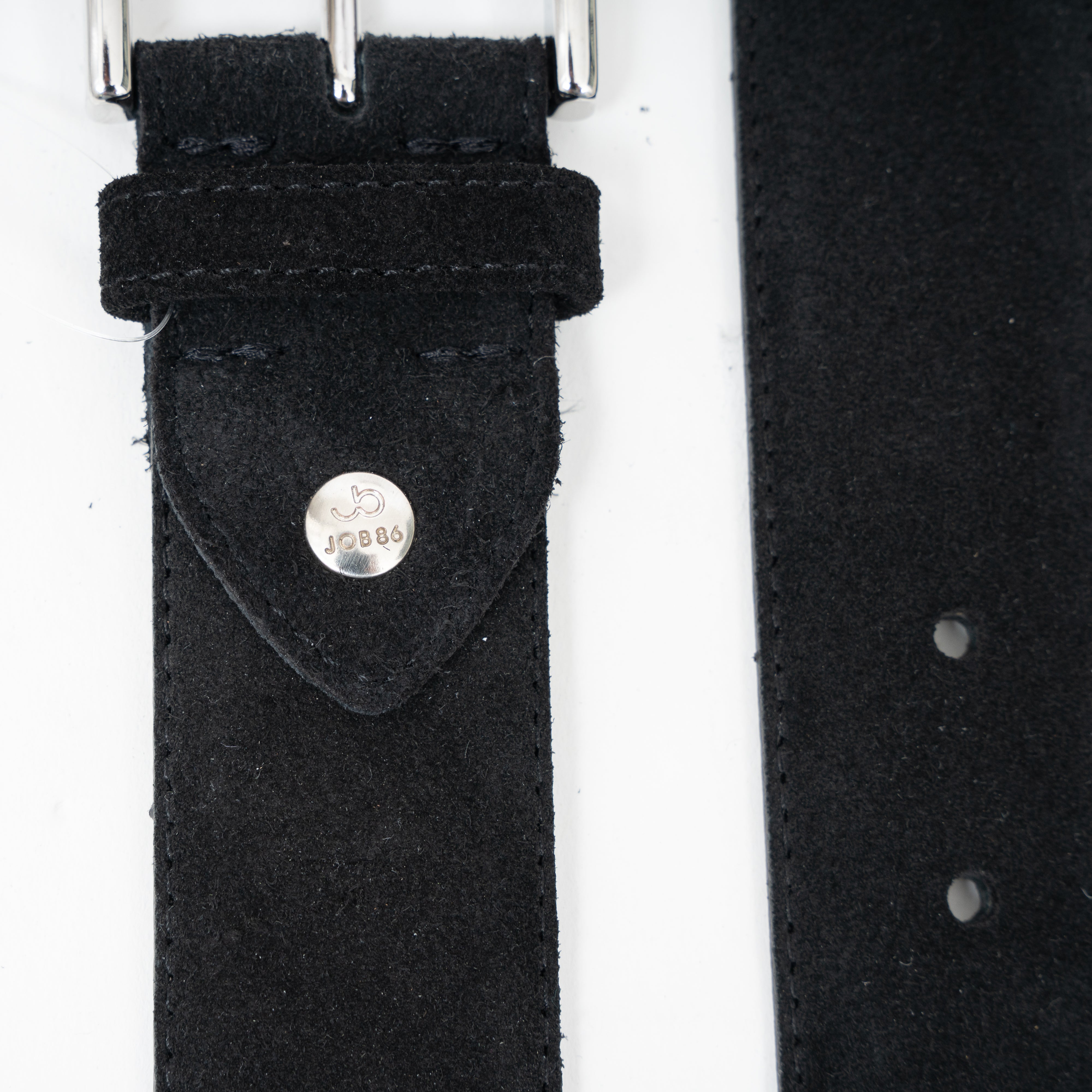 Job Belts Leren Riem Zwart | Suède