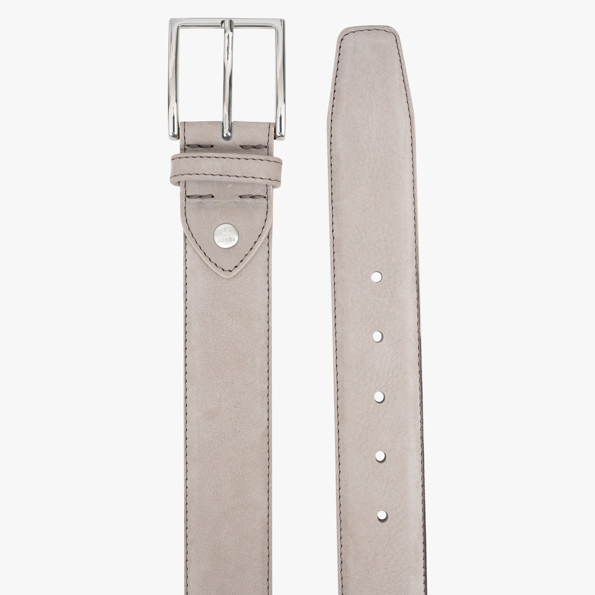 Job Belts Leren Riem Grijs/Taupe| Nubuck
