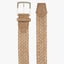 Athison Gevlochten Suede Riem Beige