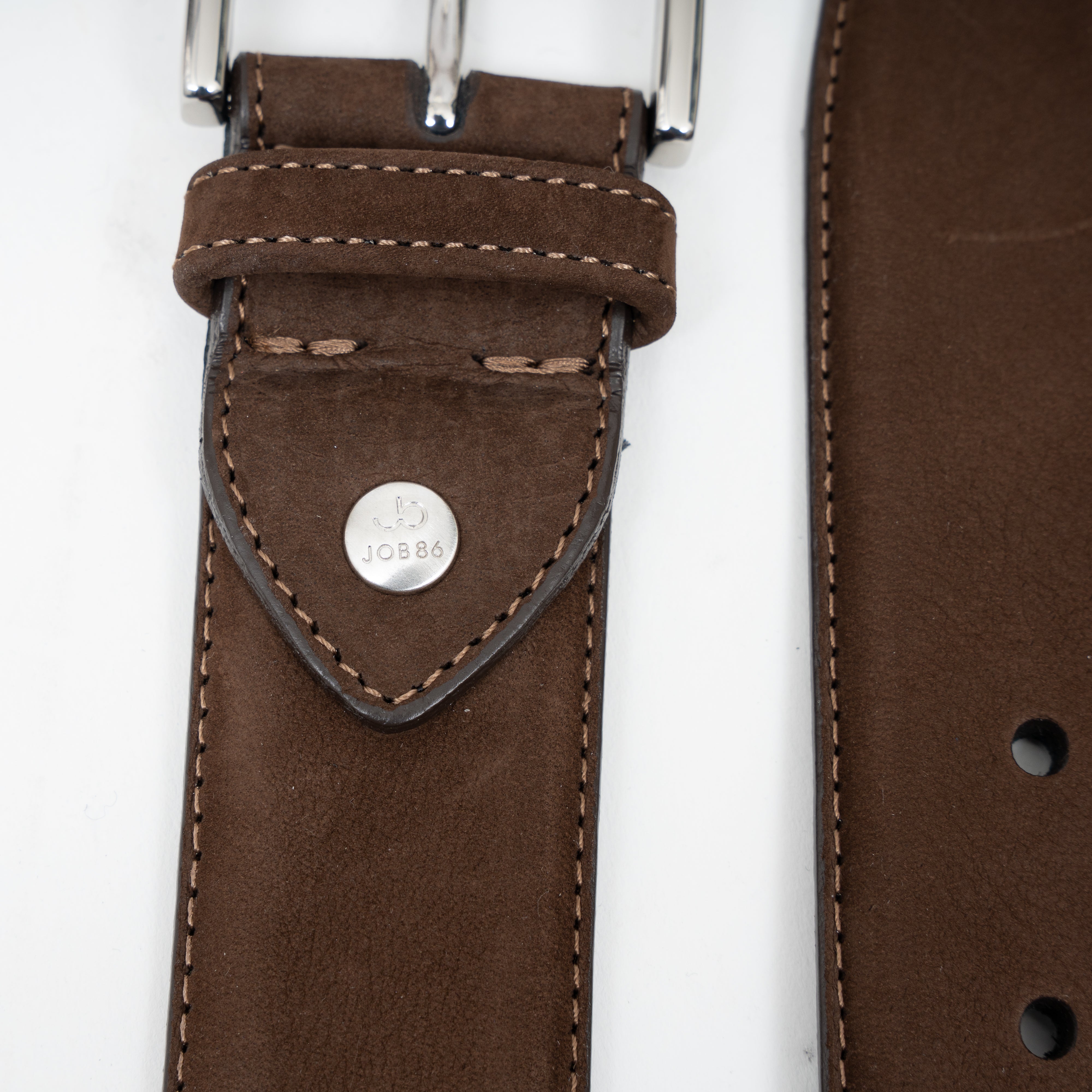 Job Belts Leren Riem Bruin | Nubuck