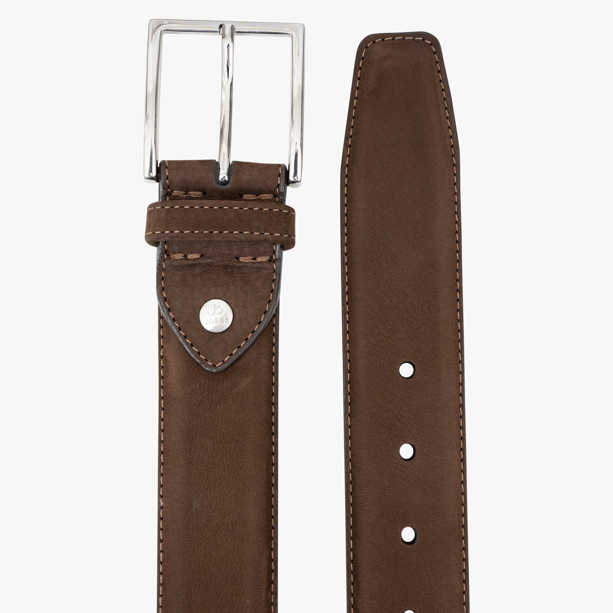 Job Belts Leren Riem Bruin | Nubuck