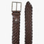 Job Belts Gevlochten Leren Riem Donkerbruin