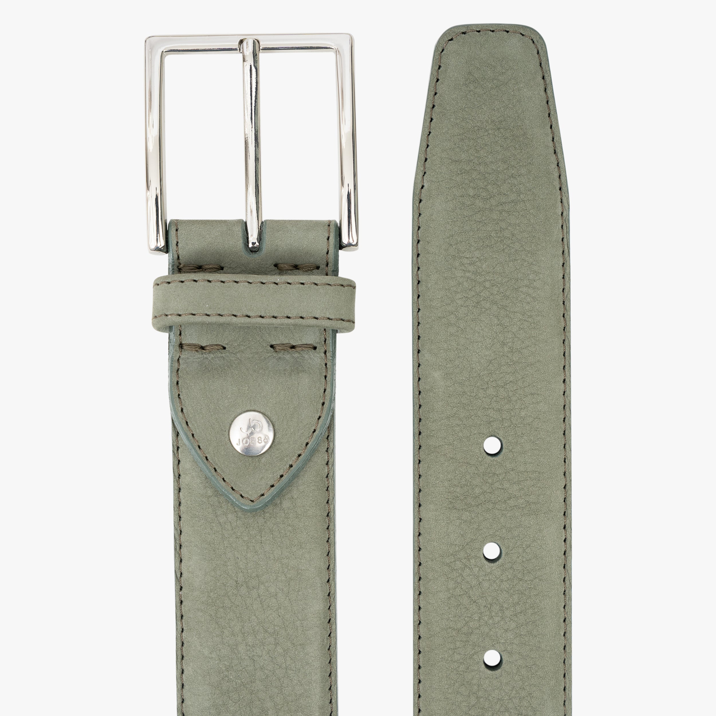 Job Belts Leren Riem Groen | Nubuck
