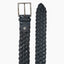 Job Belts Gevlochten Leren Riem Donkerblauw