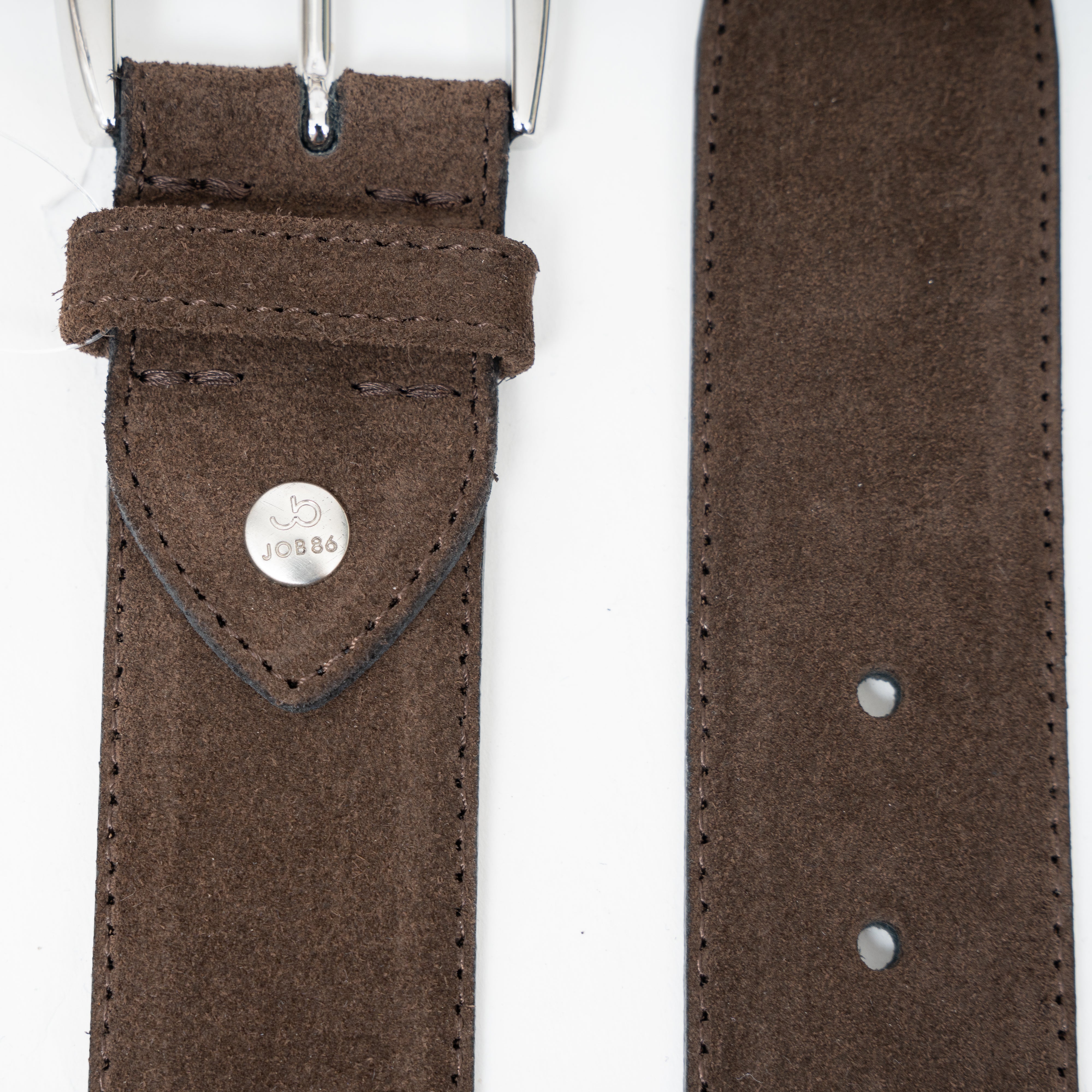 Job Belts Leren Riem Bruin | Suede