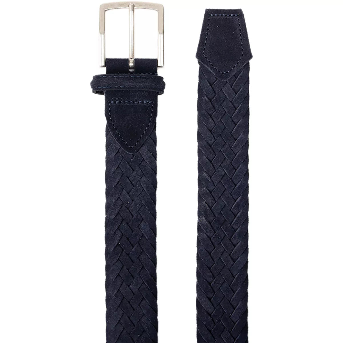 Athison Suede riem donkerblauw