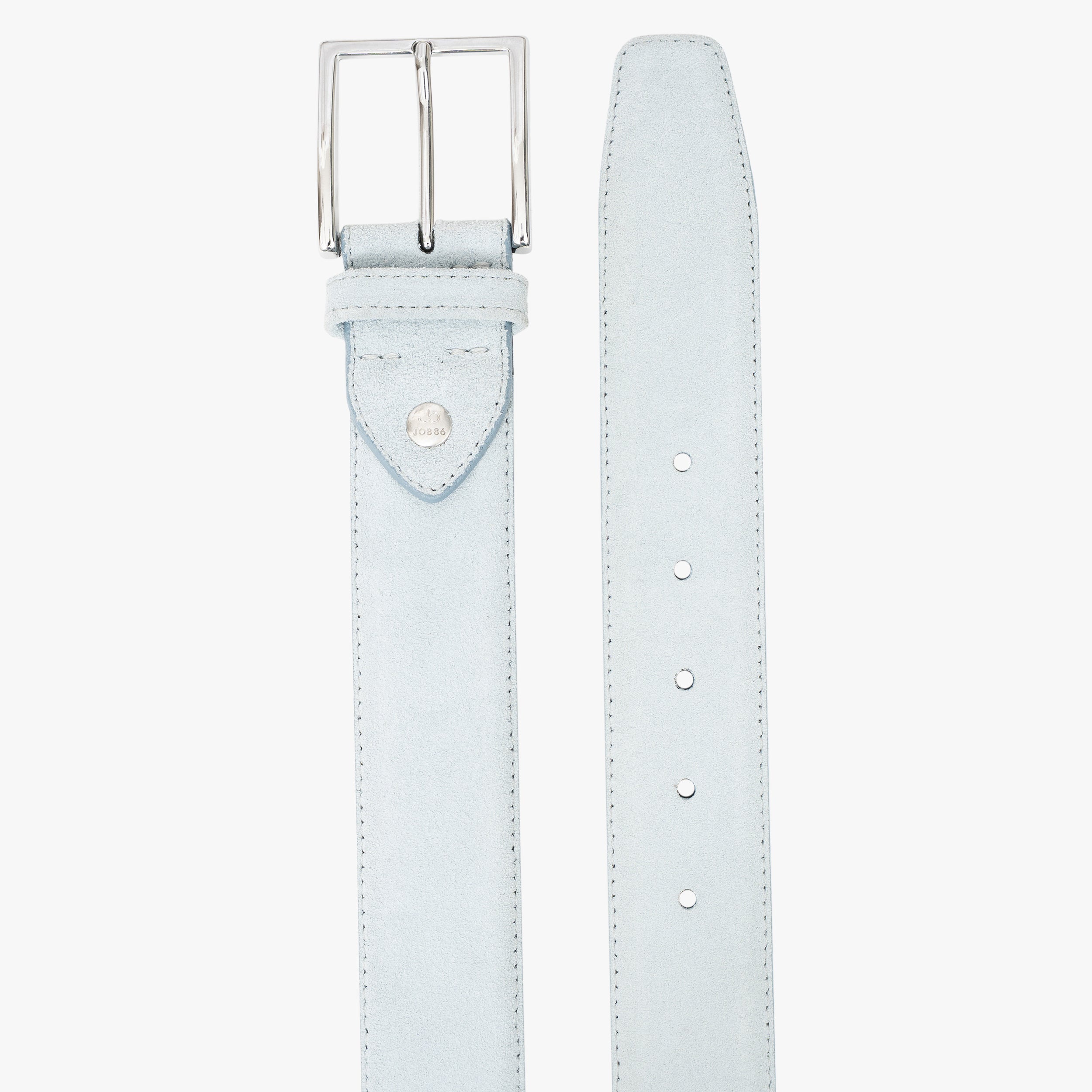 Job Belts Leren Riem Lichtblauw | Suède