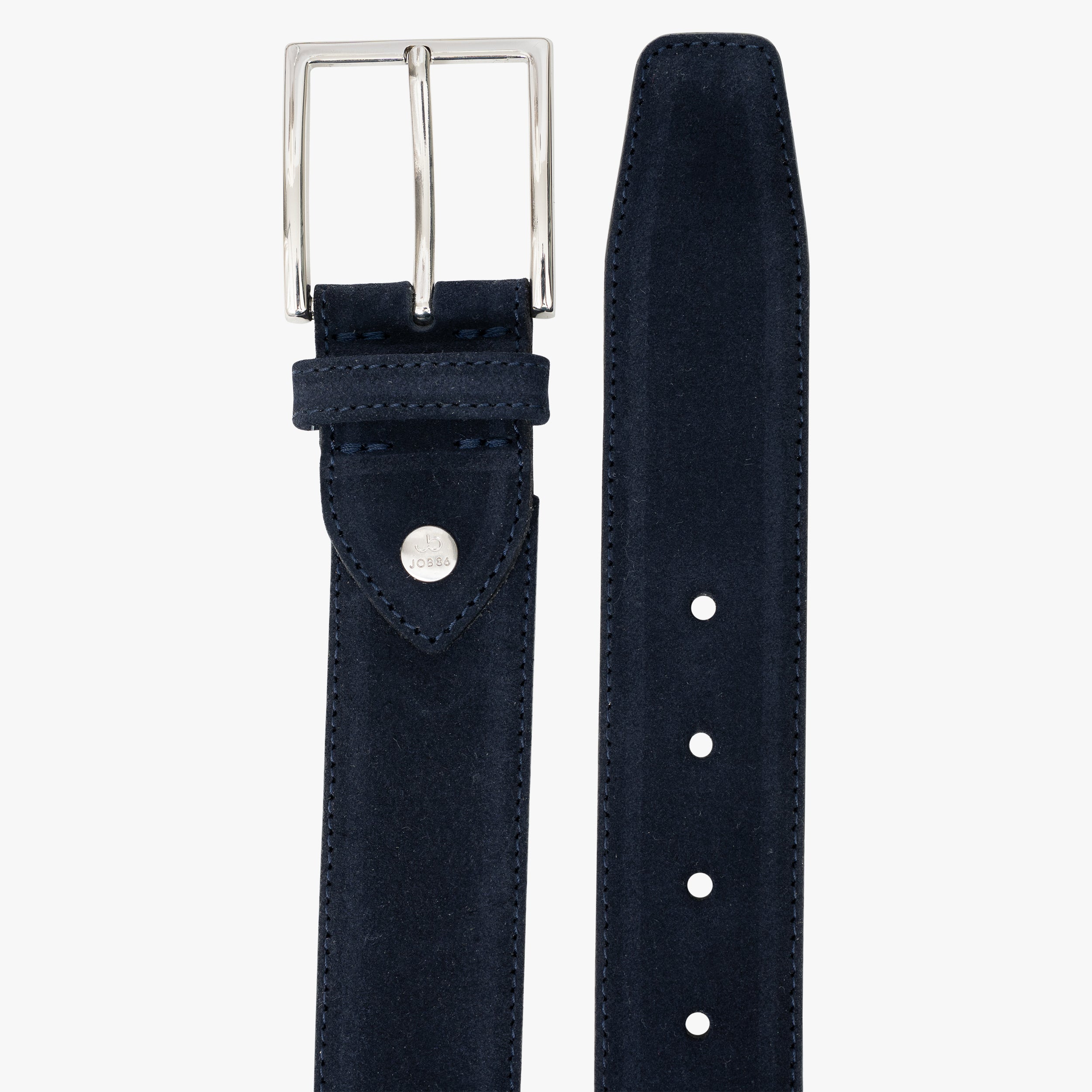 Job Belts Leren Riem Donkerblauw | Suède