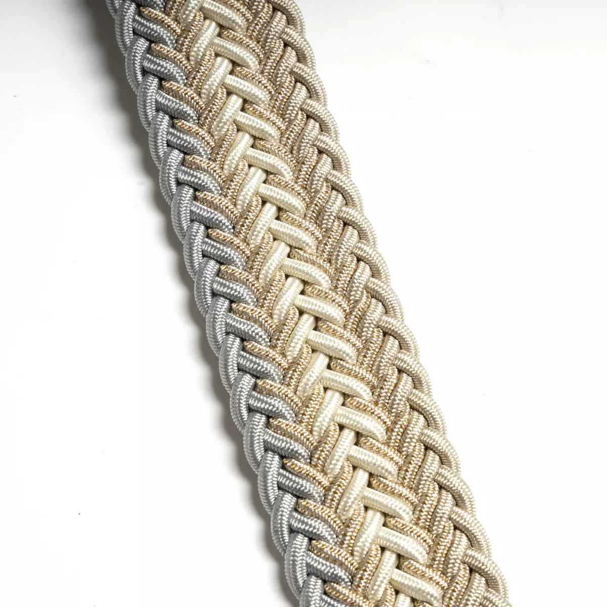 Athison Gewoven Stretch Riem | Beige / Zand / Grijs