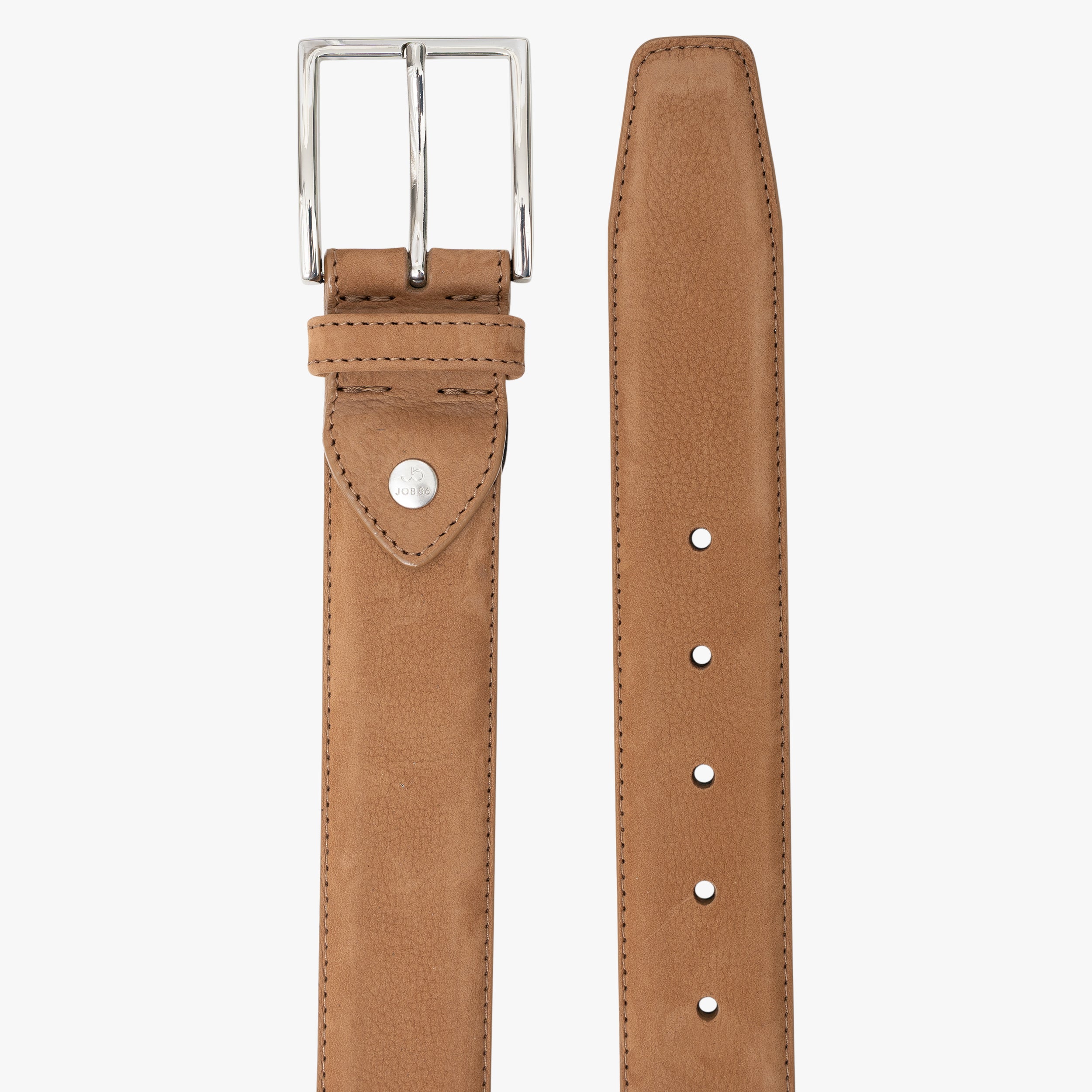 Job Belts Leren Riem Cognac | Nubuck