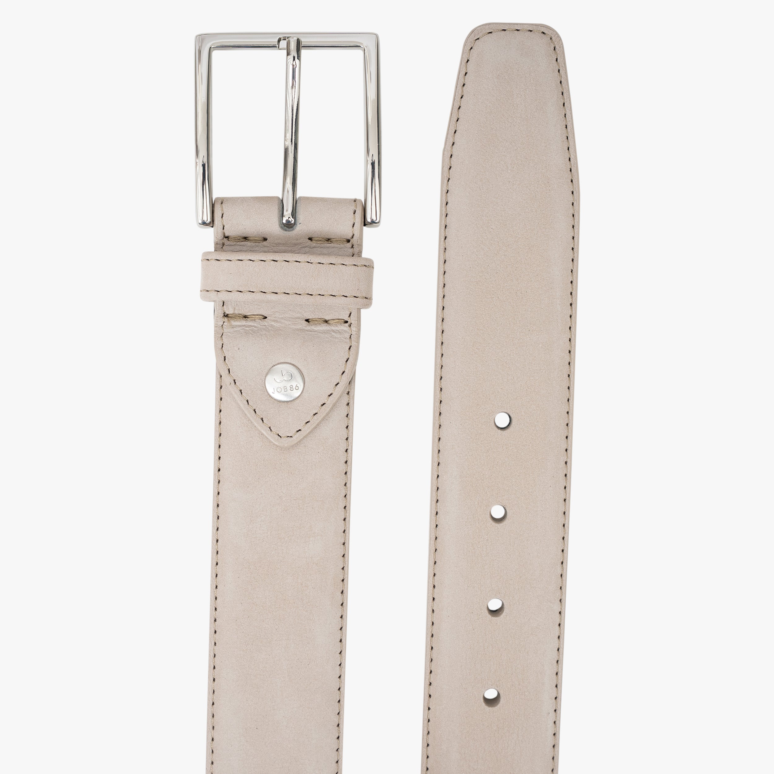Job Belts Leren Riem Taupe | Nubuck