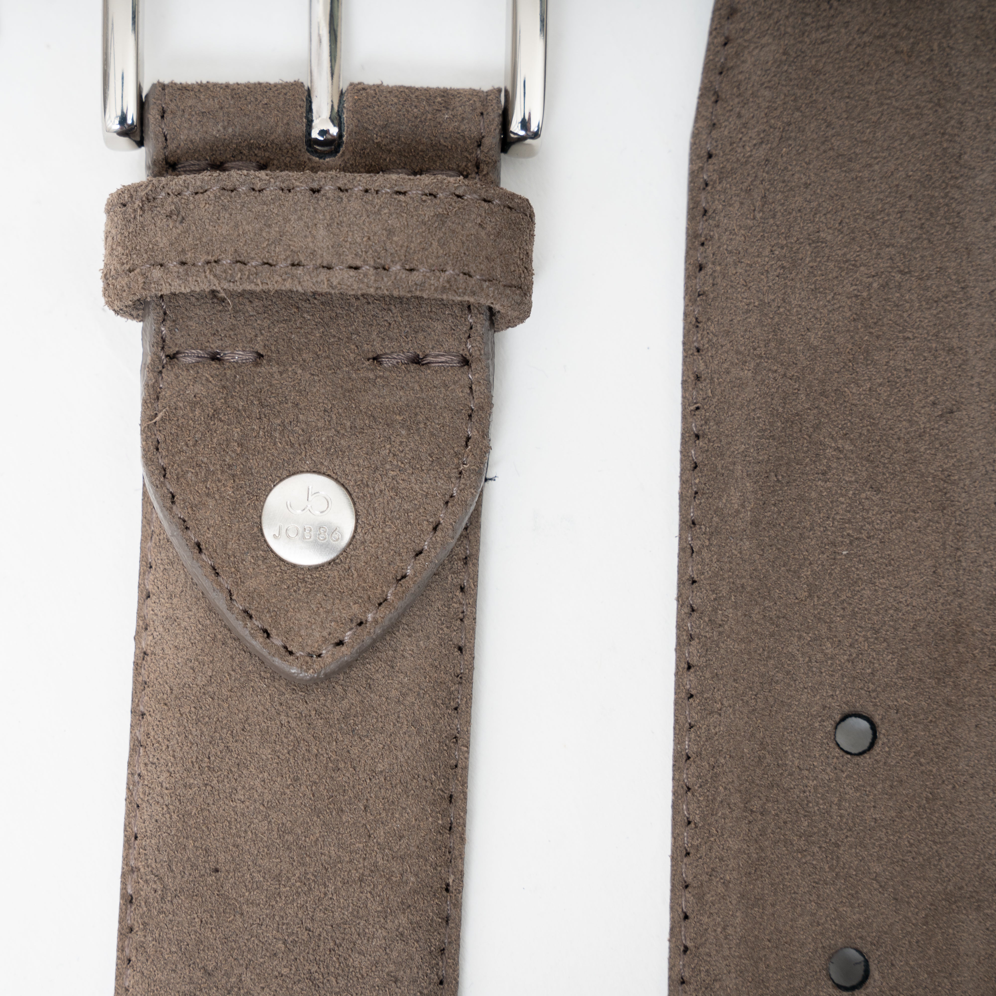 Job Belts Leren Riem Taupe | Suède