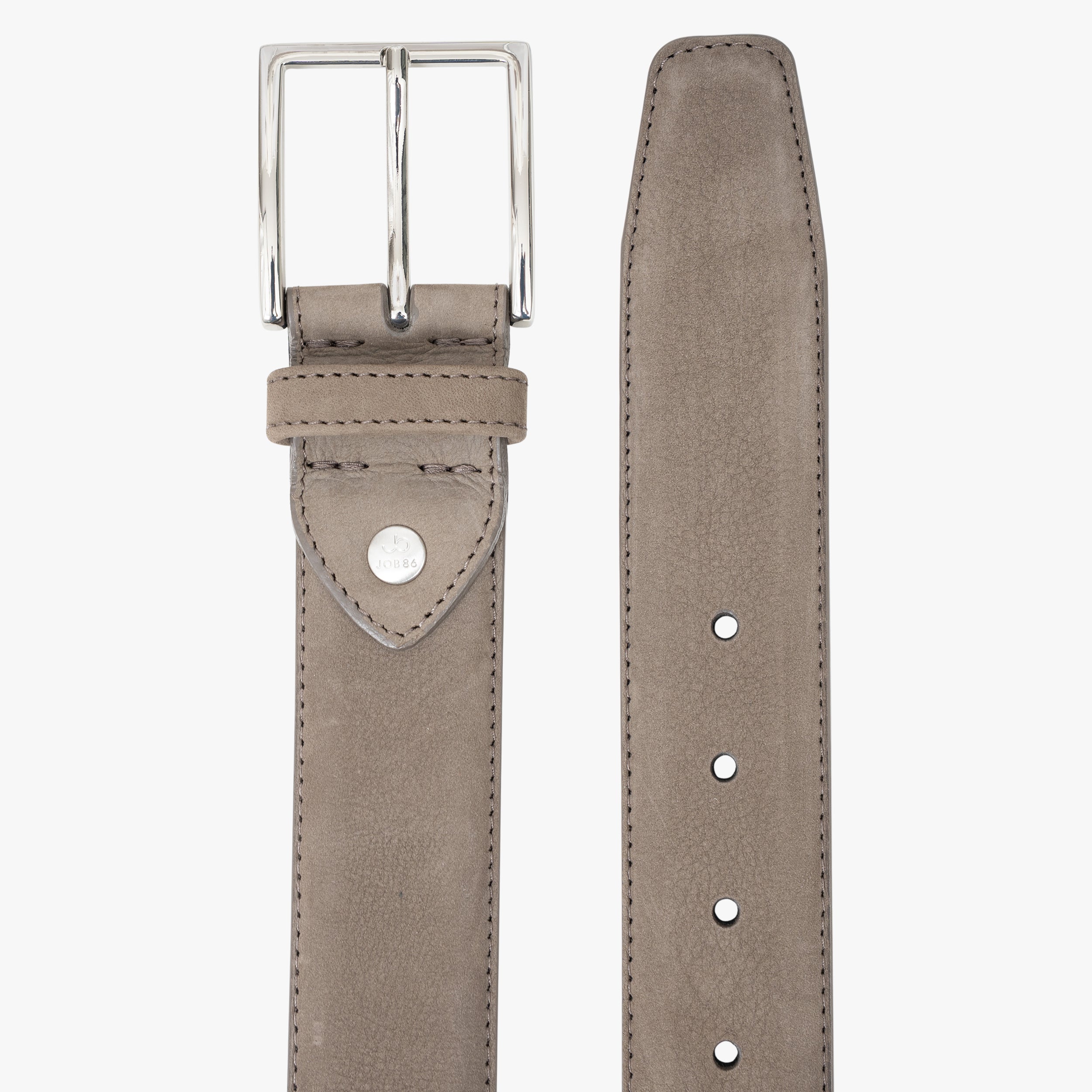 Job Belts Leren Riem Donker Taupe| Nubuck