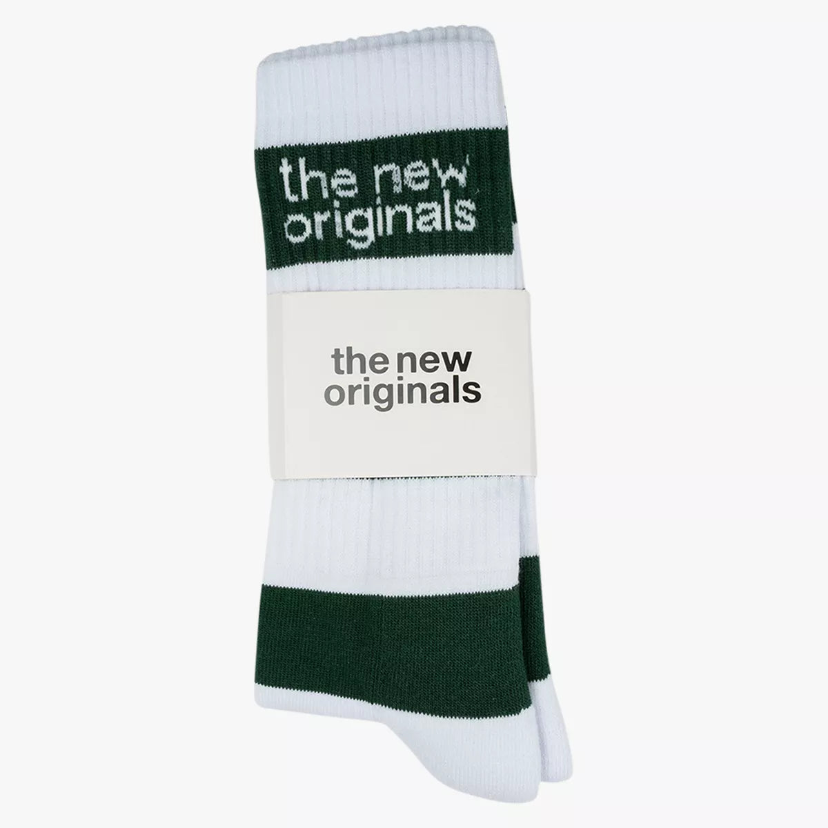 The New Originals Sokken Wit met Groen | Emblem Logo Socks