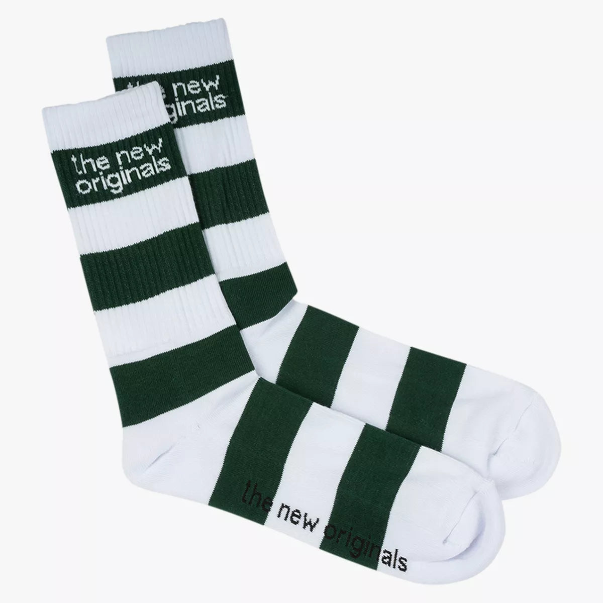 The New Originals Sokken Wit met Groen | Emblem Logo Socks