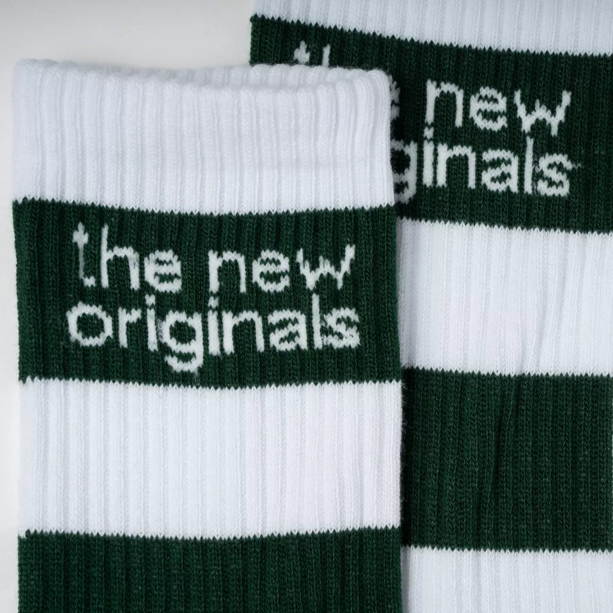 The New Originals Sokken Wit met Groen | Emblem Logo Socks