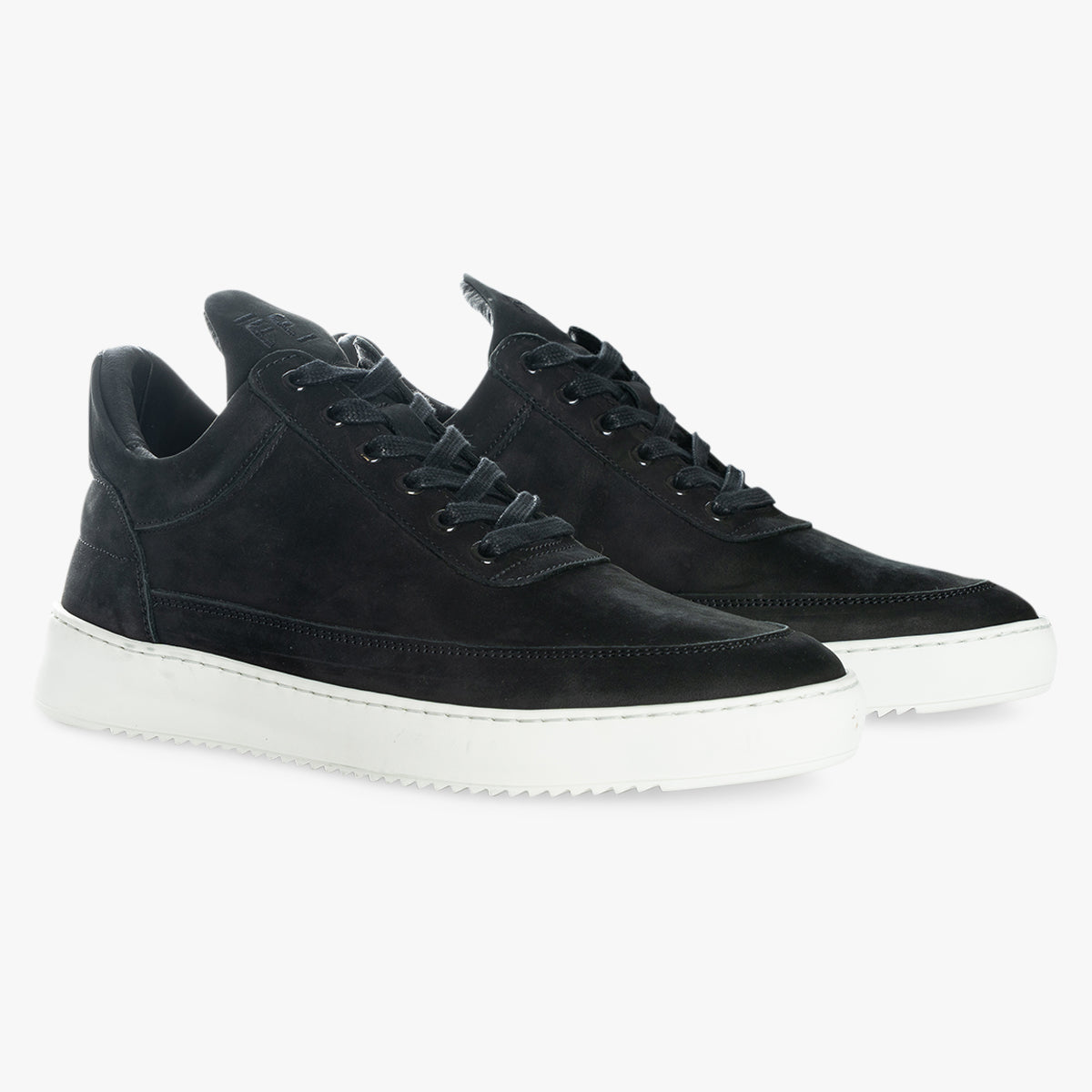 Filling Pieces Sneakers Zwart | Low Top Nubuck
