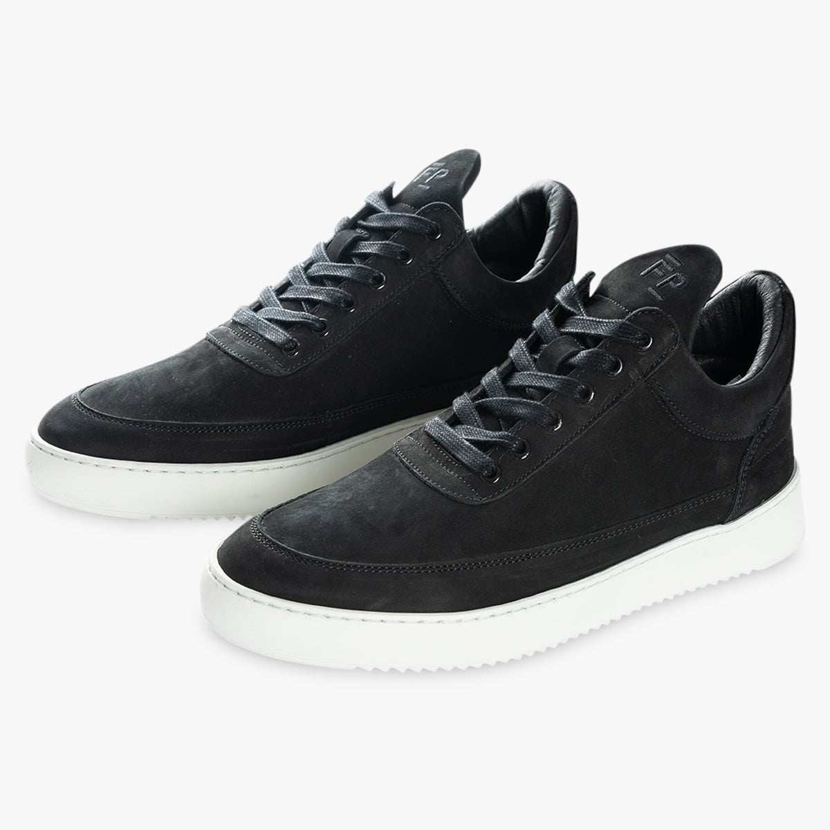 Filling Pieces Sneakers Zwart | Low Top Nubuck