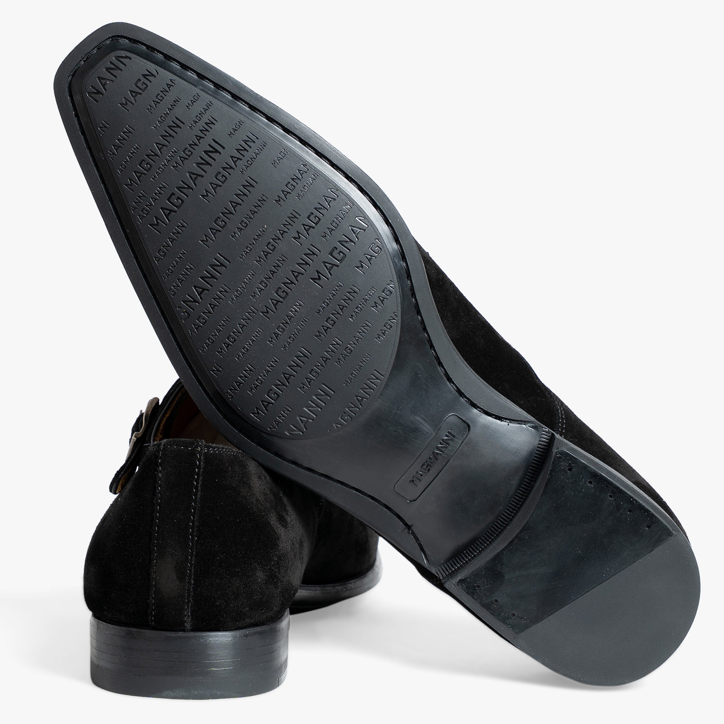 Magnanni Dubbele Gespschoen Zwart