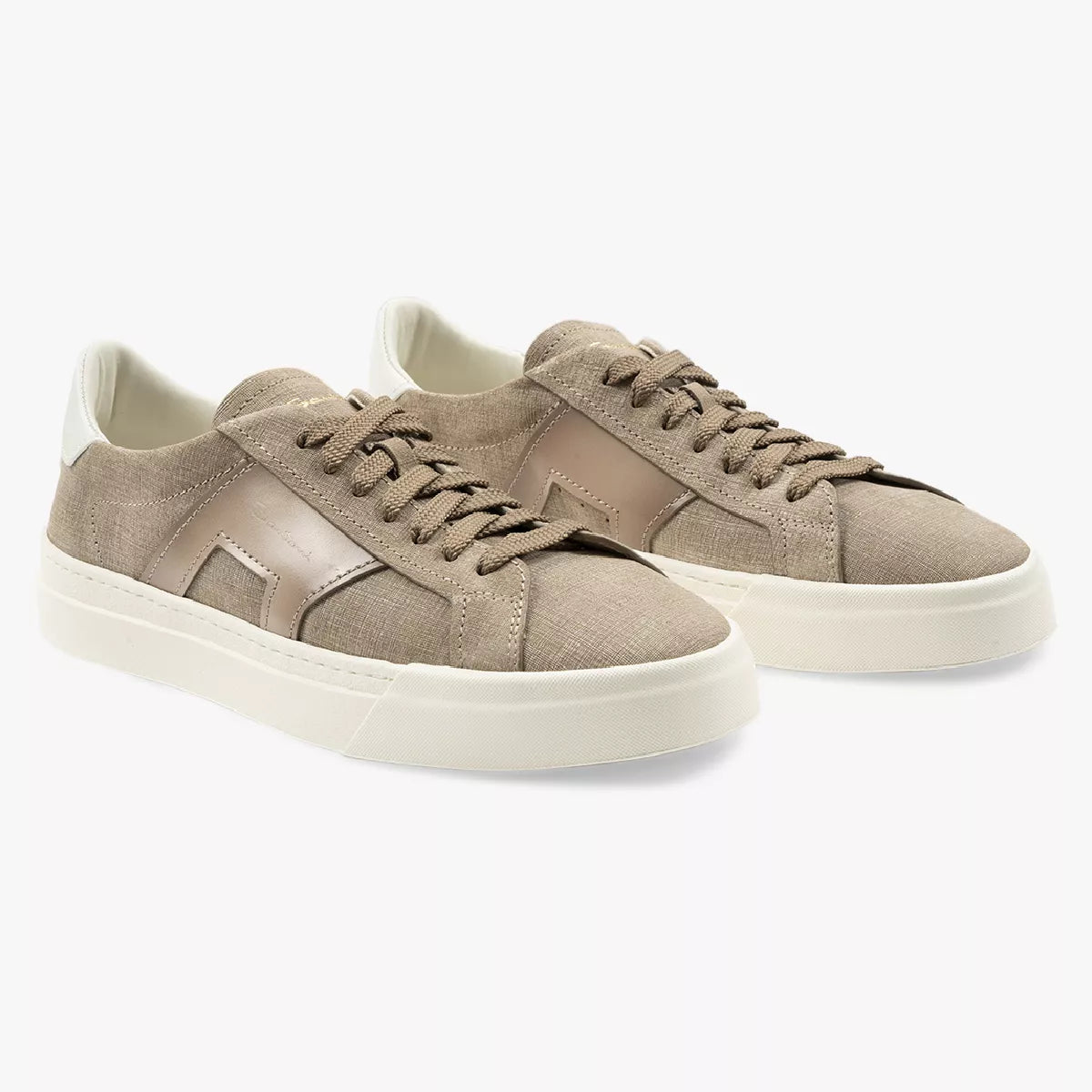 Santoni Sneaker Taupe | Canvas Mix