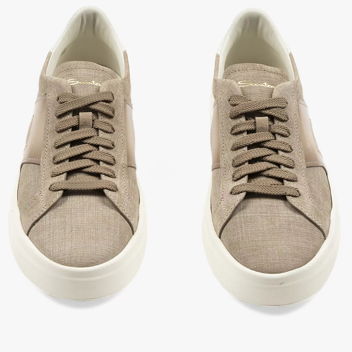 Santoni Sneaker Taupe | Canvas Mix