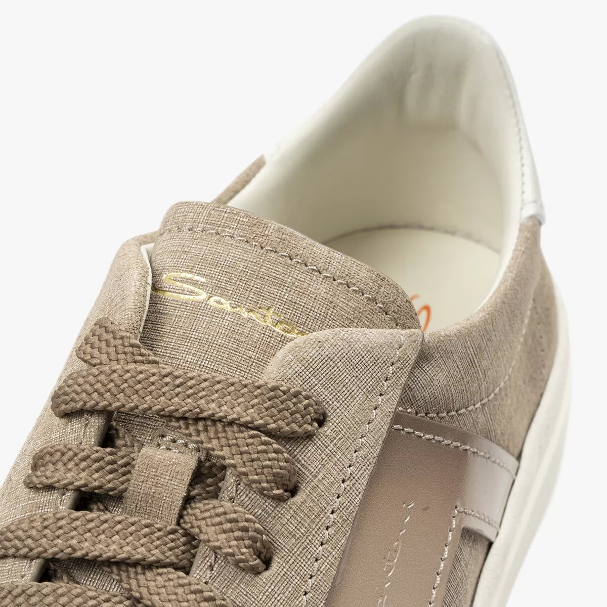 Santoni Sneaker Taupe | Canvas Mix