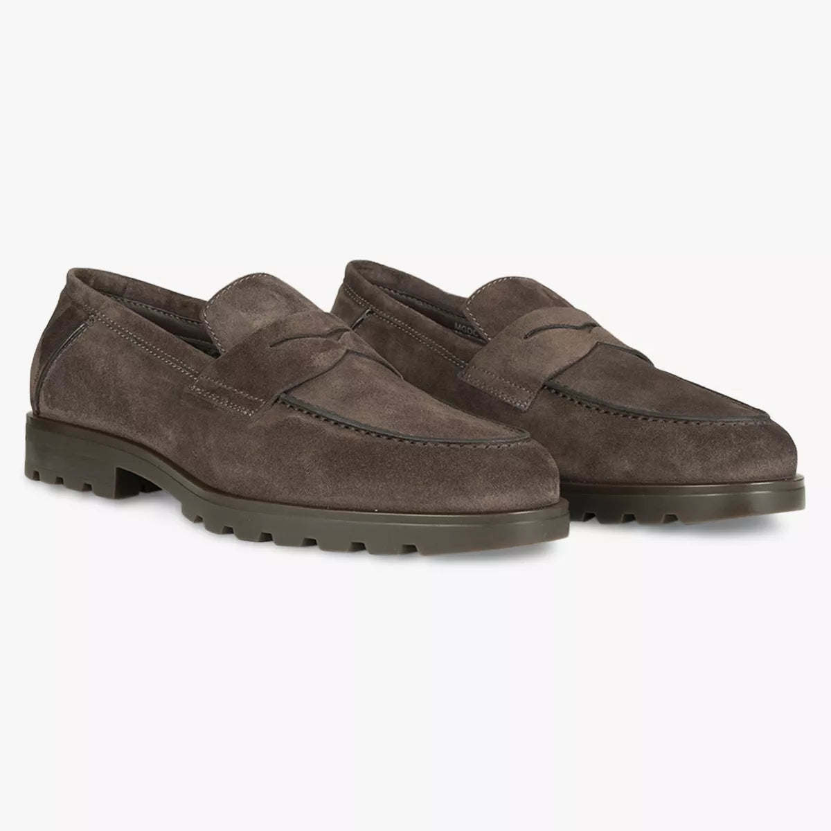 Santoni Loafer Bruin Suède | Penny Loafer