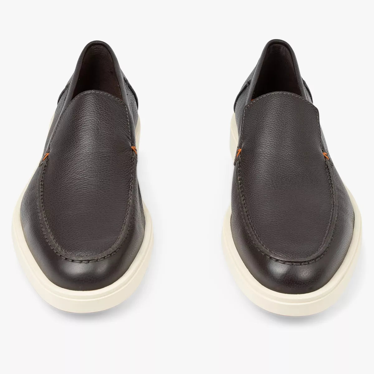 Santoni Loafers Donkerbruin Leer | Tumbled Leather Loafer